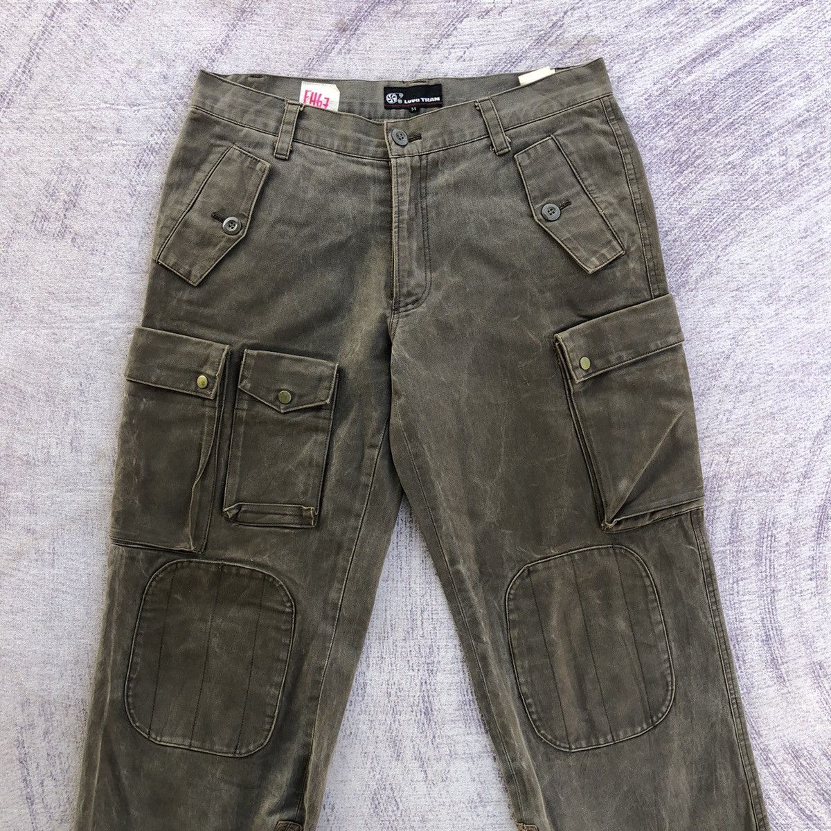 Japanese Brand Vintage Luva Tram Faded olive Cargo pants 7 pocket Size US 32 / EU 48 - 2 Thumbnail