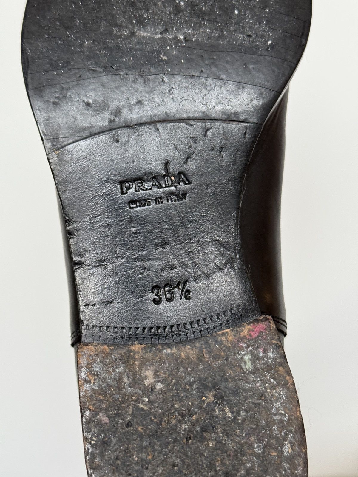 Prada Prada Black Leather Riding Boots Size US 6.5 / IT 36.5 - 10 Thumbnail