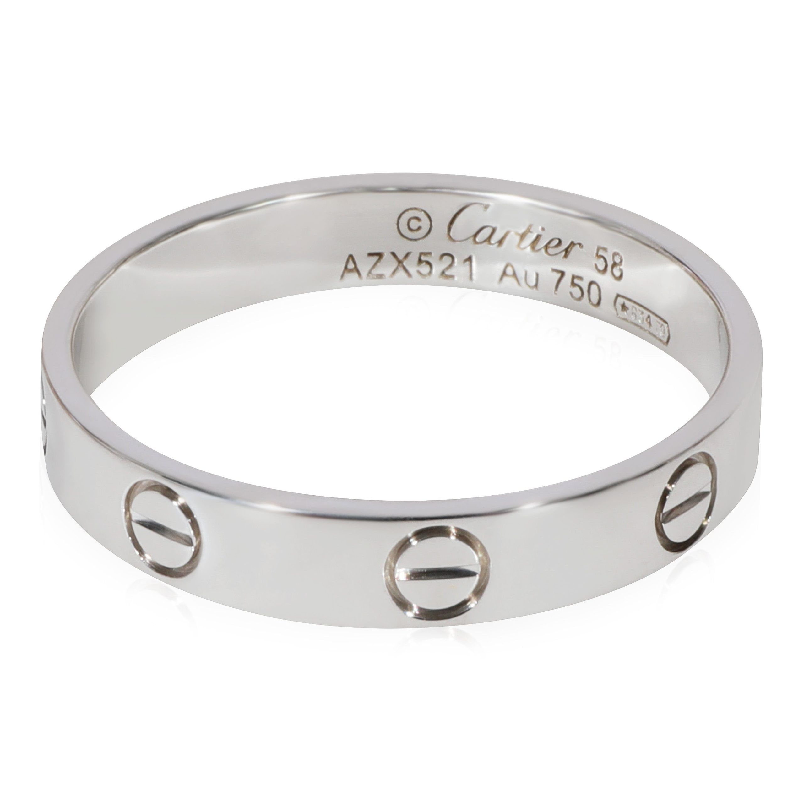 image of Cartier Love Wedding Band In 18K White Gold, Women's