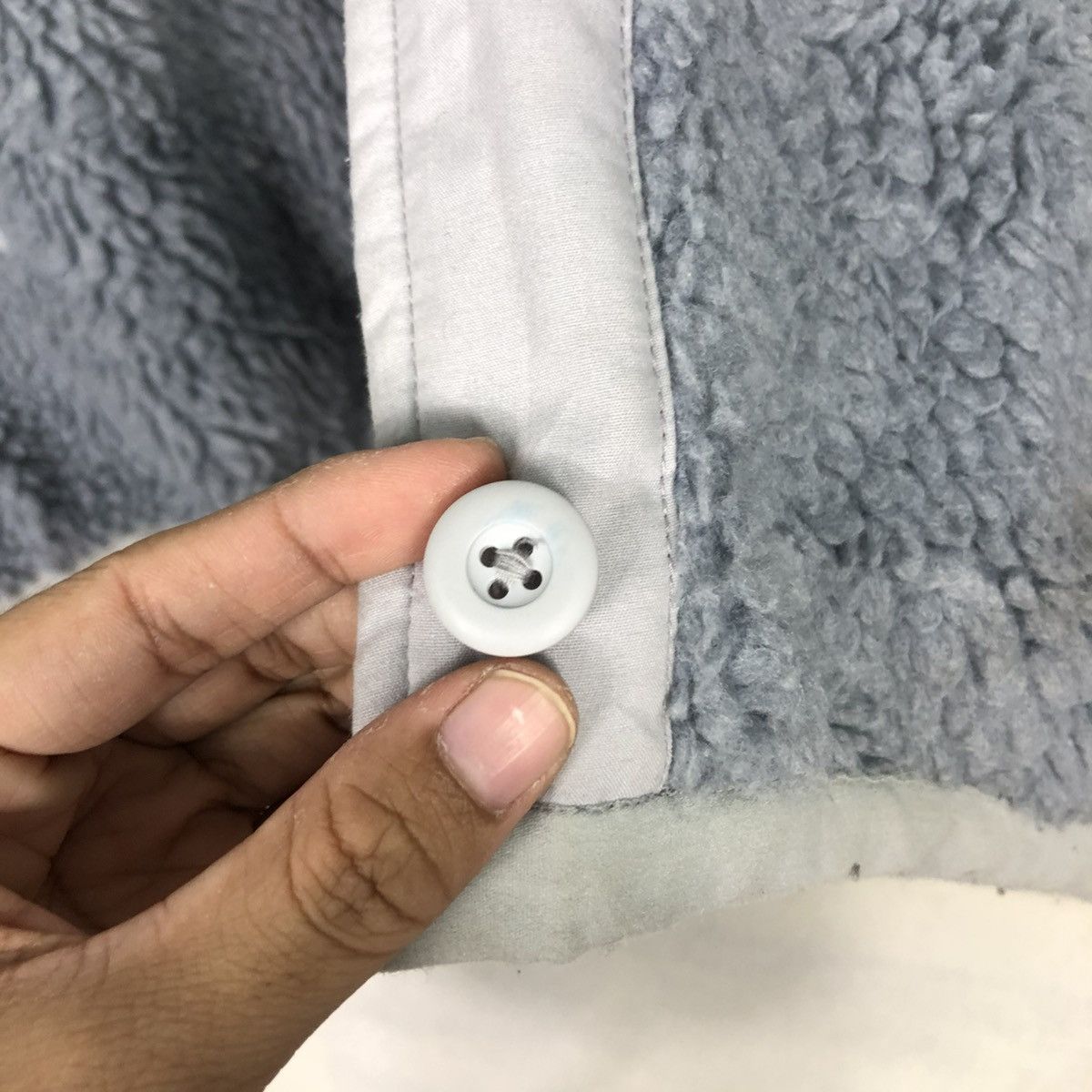 Alpha Industries 🔥VINTAGE DIP PILE FLEECE JACKET BUTTON ALPHA INDUSTRIES Size US M / EU 48-50 / 2 - 18 Thumbnail