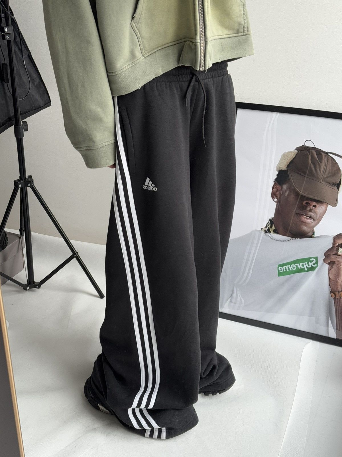 Adidas Adidas Balenciaga Style baggy Track Pants Hype Sweatpants Size US 33 - 21 Thumbnail