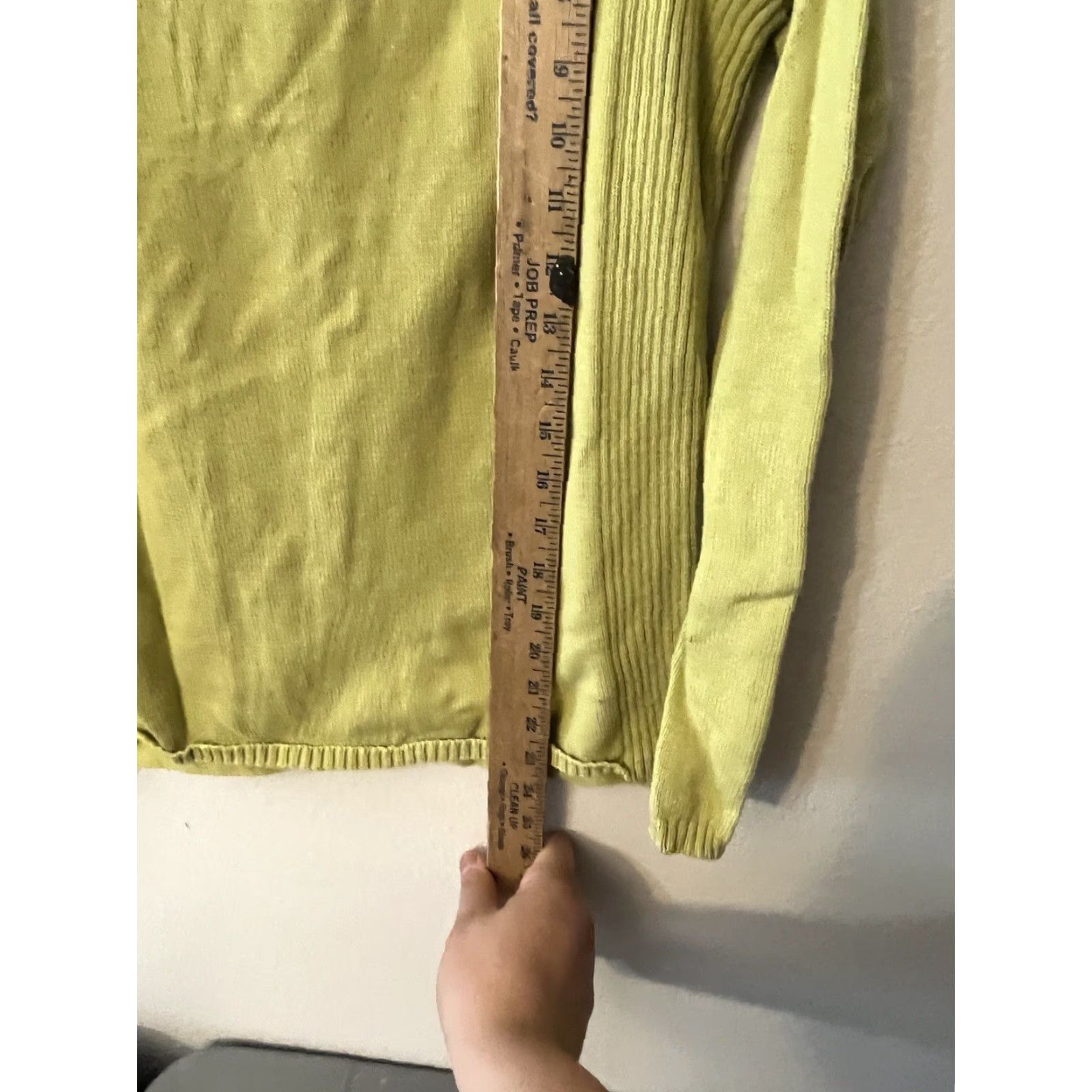 Eddie Bauer Eddie Bauer VINTAGE Lime Green Cable-Knit Half Zip Sweater Women Petite Size PXL Casual Pullover Size XL / US 12-14 / IT 48-50 - 4 Thumbnail