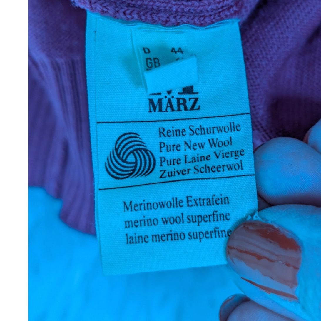 Other Marz Wool Turtleneck Sweater Purple Size 14 Size XL / US 12-14 / IT 48-50 - 5 Thumbnail