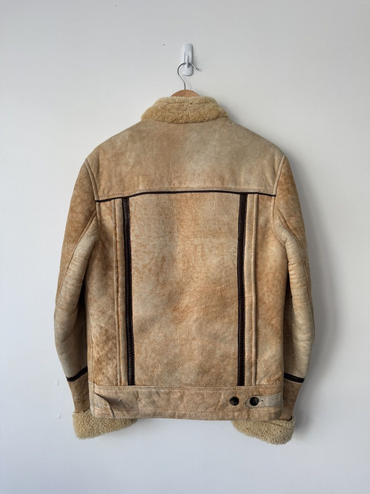 Vintage Vintage Shearling Moto Jacket Size US M / EU 48-50 / 2 - 2 Thumbnail
