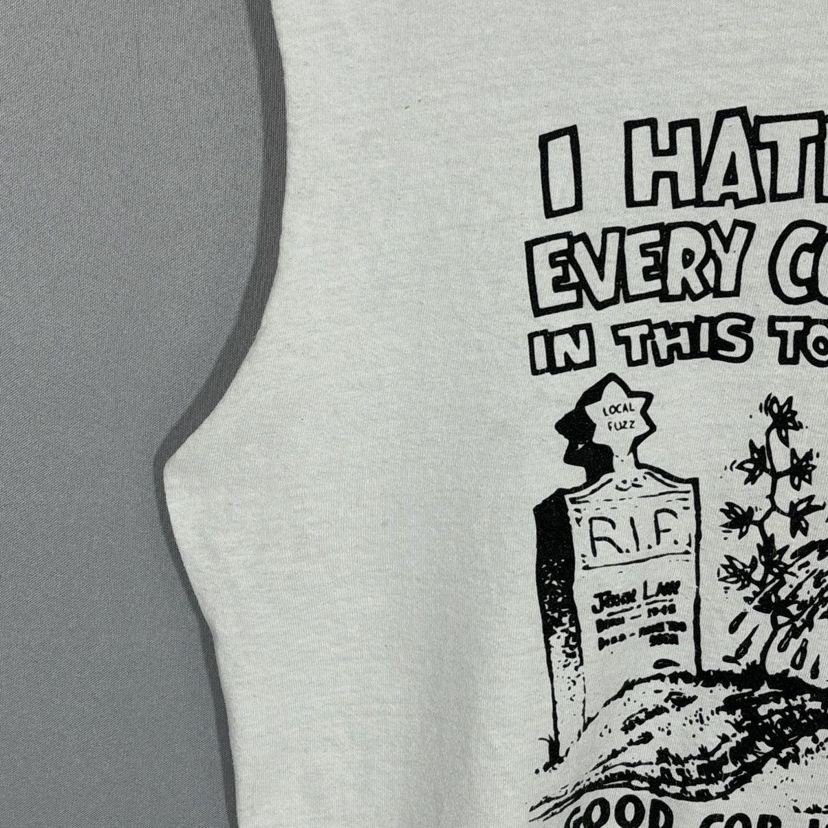 Vintage Gildan t-shirt i hate all cops white large vintage Size US L / EU 52-54 / 3 - 2 Thumbnail