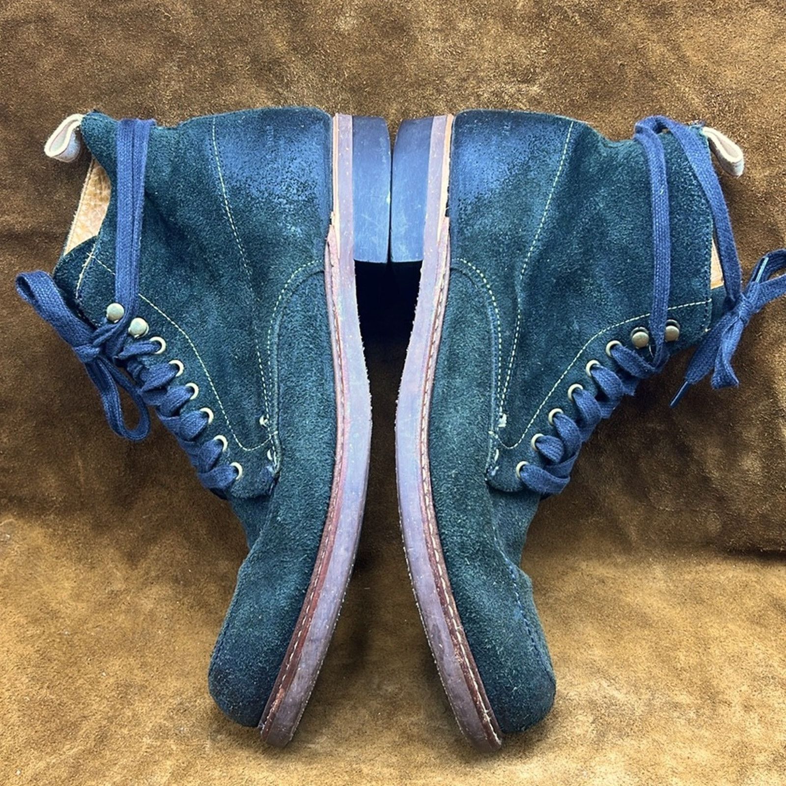 Rag & Bone Rag & Bone Green Suede Rugged Ankle Boots Size US 10.5 / EU 43-44 - 6 Thumbnail