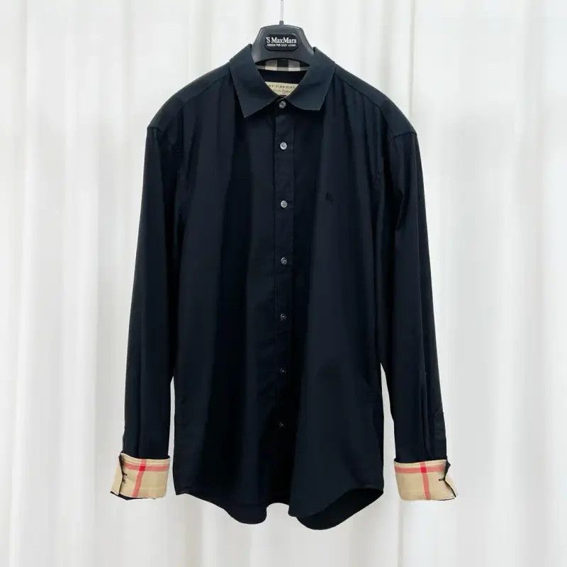 Burberry Burberry Black Cotton Long Sleeve Shirt for Men Size US L / EU 52-54 / 3 - 1 Thumbnail
