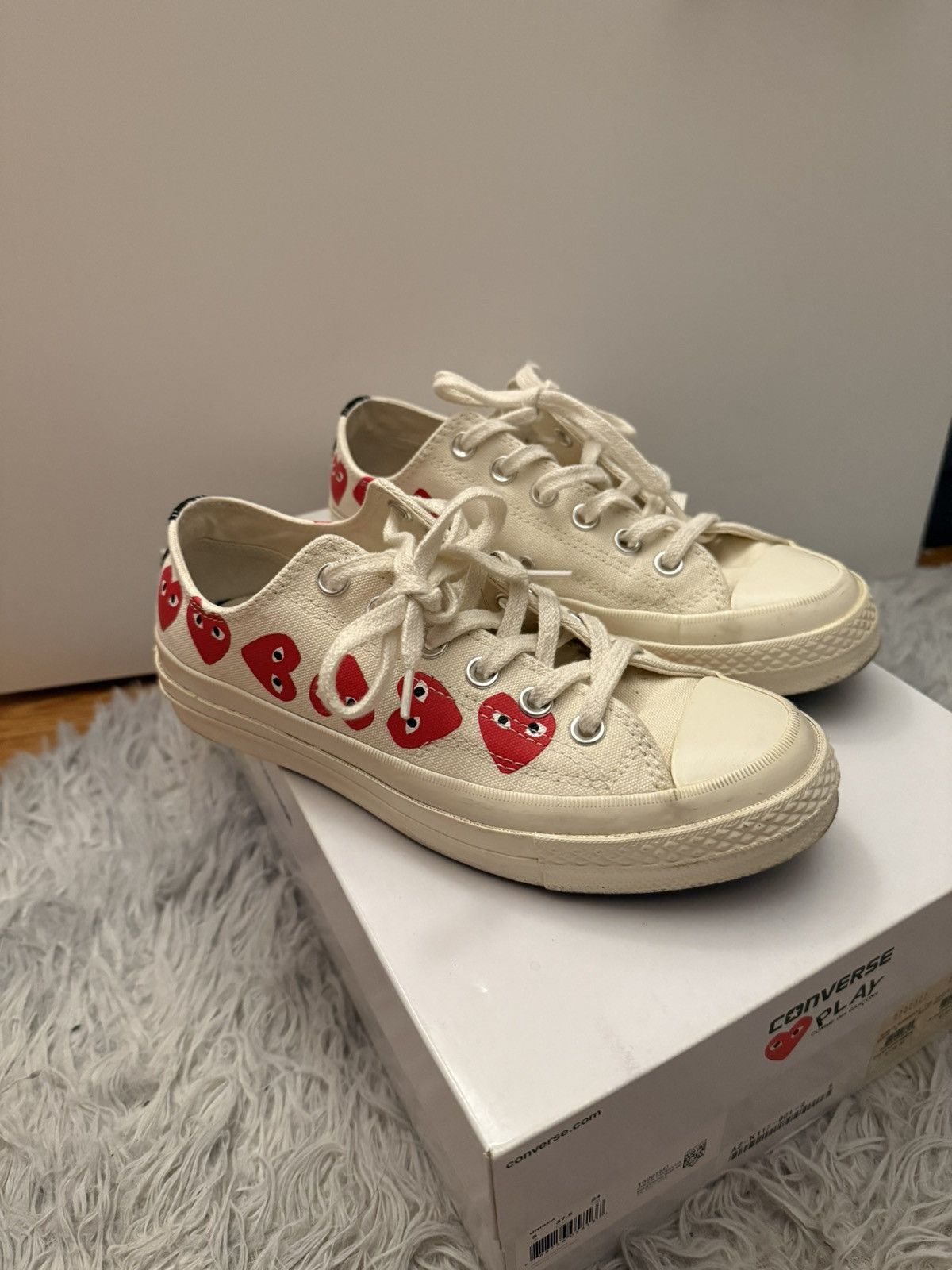 Comme des Garcons PLAY × Converse Comme des Garçons Play x Converse Low Top 'Multi Heart' Size US 5 / EU 37 - 7 Thumbnail