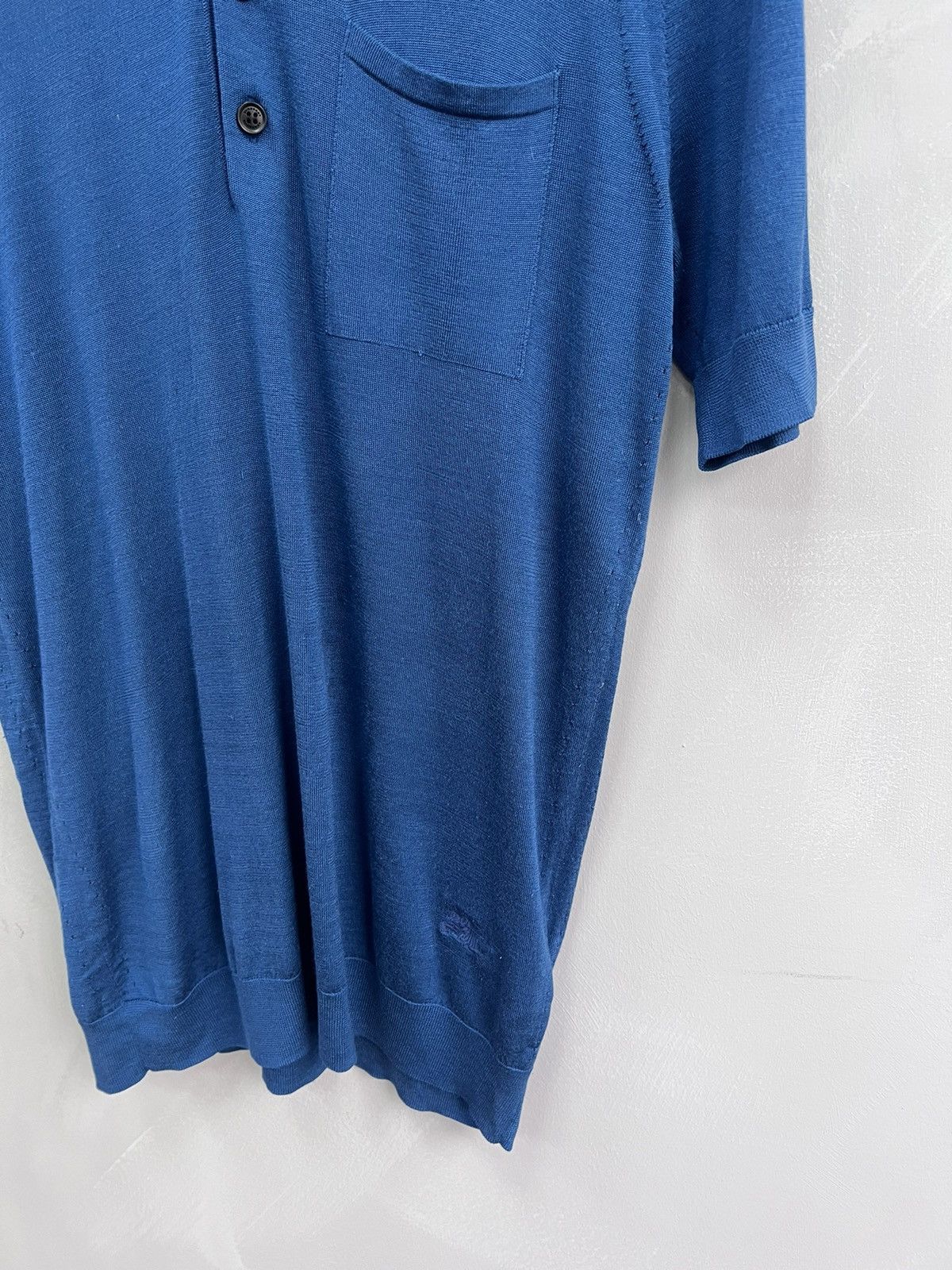 Burberry × Designer × Vintage Burberry Silk Polo T-Shirt & Nova Check Old money Size US M / EU 48-50 / 2 - 4 Thumbnail