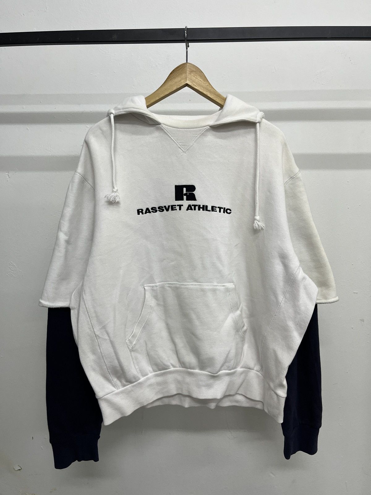 Gosha Rubchinskiy RASSVET ATHLETIC Russell x Gosha Oversized Boxy Hoodie Size US L / EU 52-54 / 3 - 14 Thumbnail