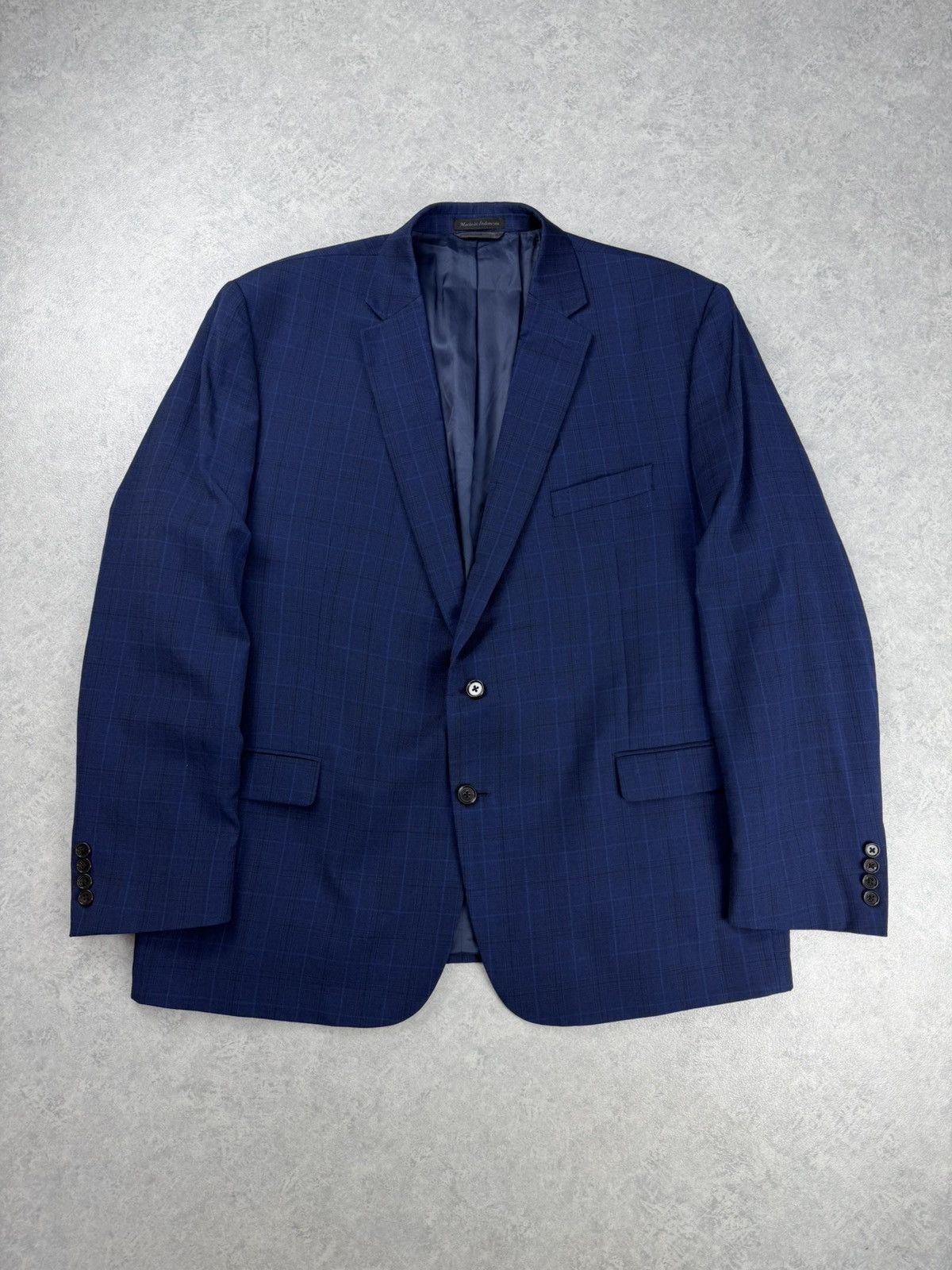 Ralph Lauren Ralph Lauren Blue Check Wool Blazer 48R Mens Sport Coat Size 48R - 2 Thumbnail
