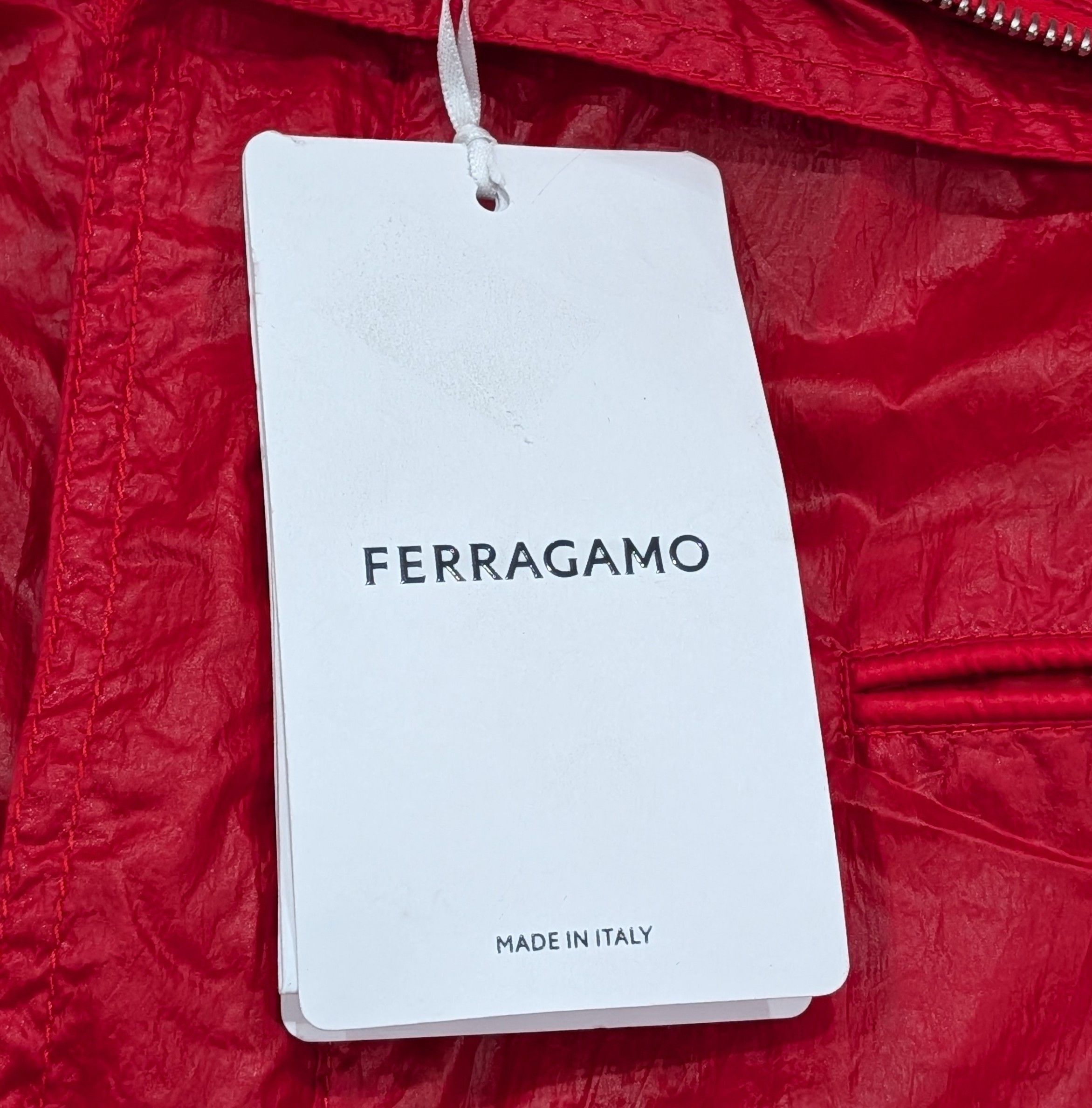 Salvatore Ferragamo FERRAGAMO Taffeta Windbreaker Jacket Red 50 US 40 Size US M / EU 48-50 / 2 - 10 Thumbnail