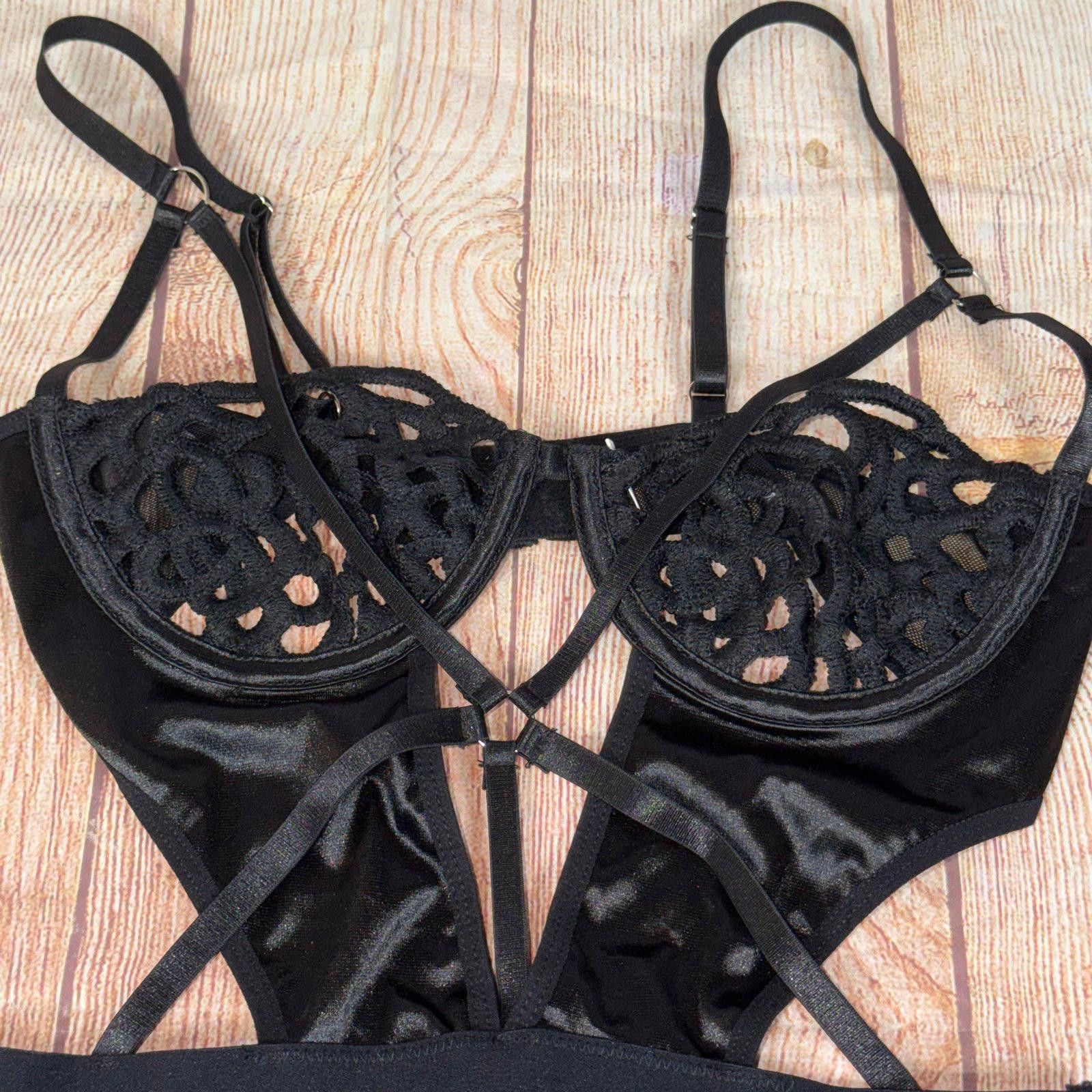 Other Small Black Lingerie Bodysuit Size ONE SIZE - 3 Thumbnail