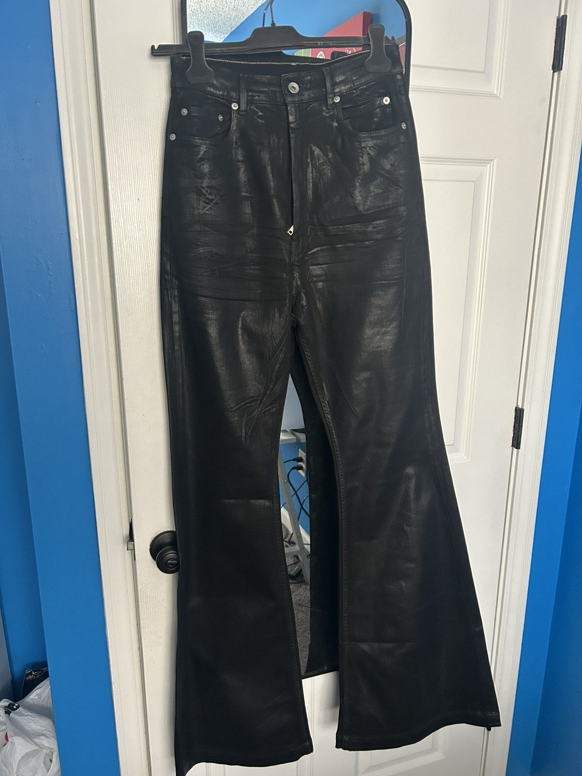 Rick Owens Waxed Bolan Bootcut | Grailed