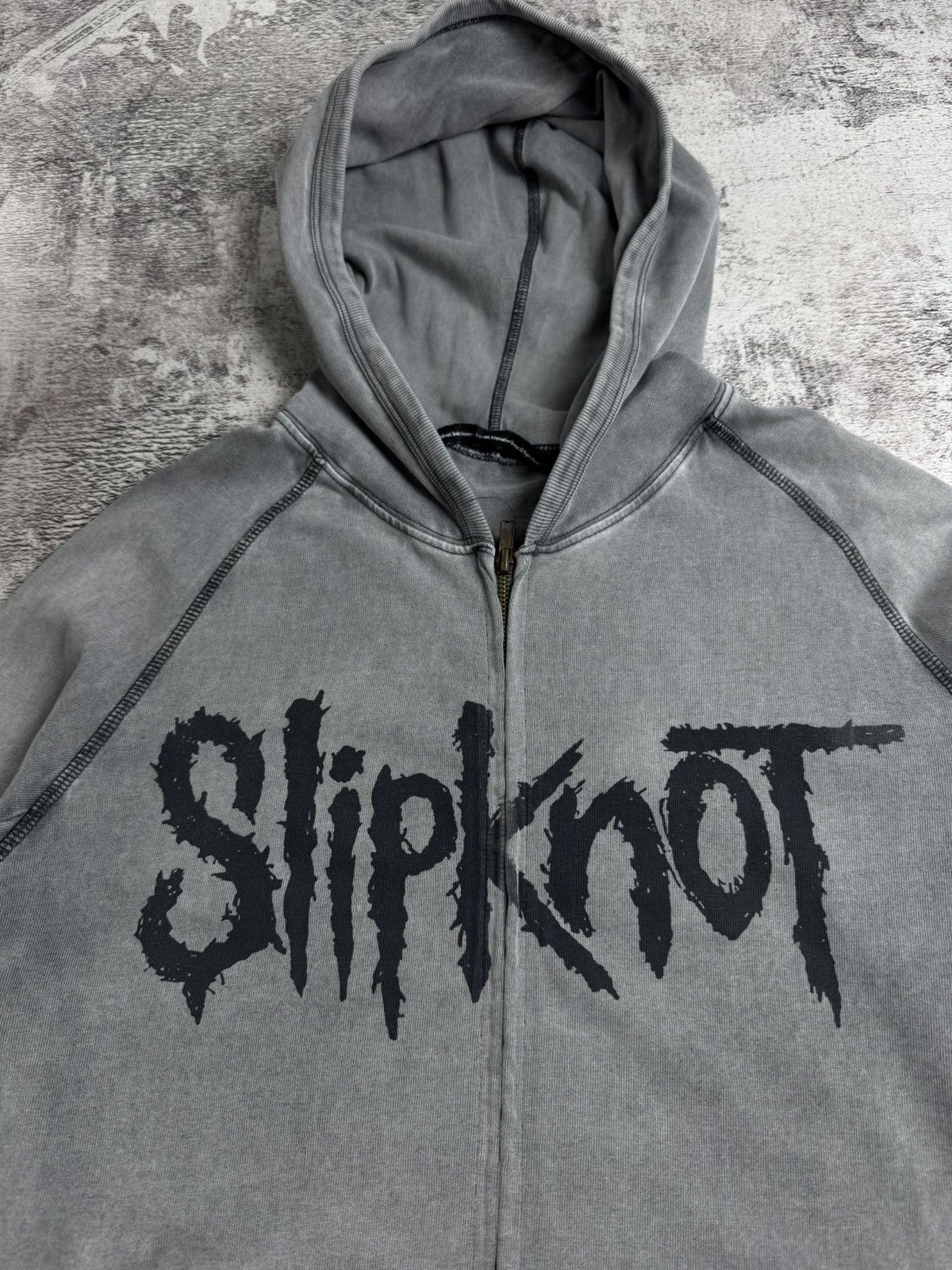 Slipknot Slipknot 2007 Overdyed Faded Men’s Large Cotton Rock Band Tour Zip Merch Hoodie Size US L / EU 52-54 / 3 - 7 Thumbnail