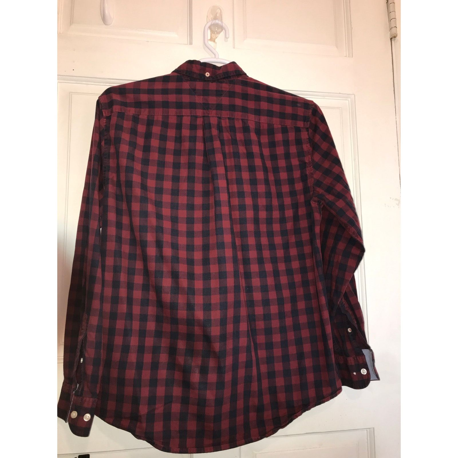 Tommy Hilfiger TOMMY HILFINGER Classic Fit Shirt Men's L Red & Blue LS Size US L / EU 52-54 / 3 - 2 Thumbnail