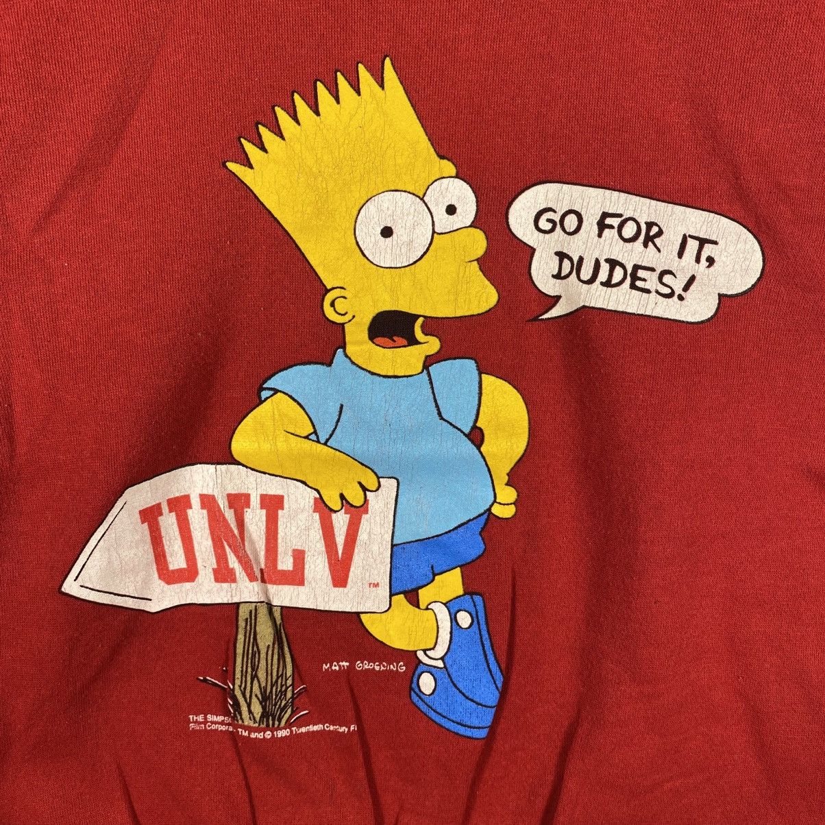 The Simpsons Vintage 90's THE SIMPSONS Bart Simpsons Cartoon Sweatshirt Size US M / EU 48-50 / 2 - 2 Thumbnail