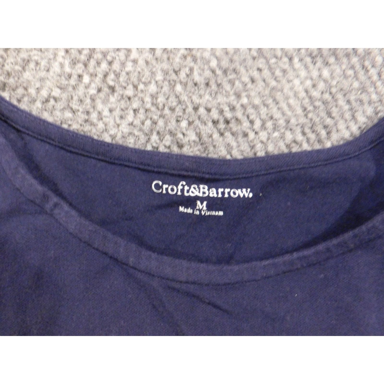 Croft & Barrow Croft & Barrow Blouse Womens Regular Shirt Blue Striped Crew Neck Long Sleeve Stretch Breathable Cotton Polyester Rayon Casual Size M / US 6-8 / IT 42-44 - 4 Thumbnail