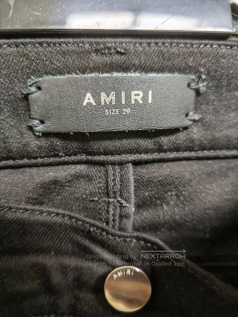 Amiri Amiri Black Ripped Denim Pants Size US 29 - 3 Thumbnail