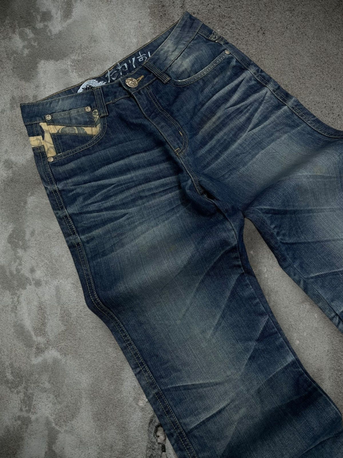 Tornado Mart Vintage Og Japan Designer Osaka Train Tribal Tradition Denim Size US 30 / EU 46 - 7 Thumbnail