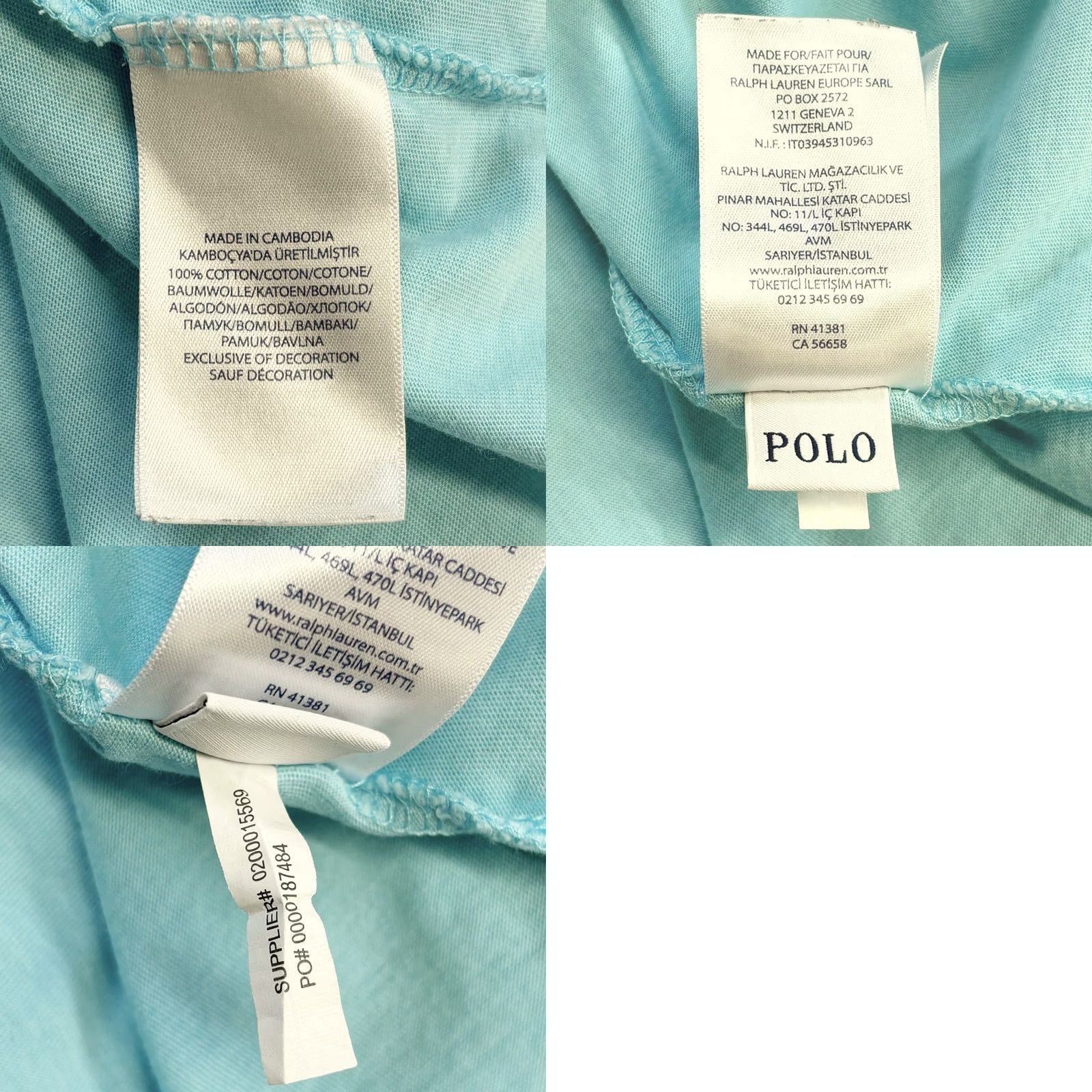 Polo Ralph Lauren Ralph Lauren T Shirt Small Men’s Turquoise Blue Short Sleeve Crew NeckTop Used Size US S / EU 44-46 / 1 - 8 Thumbnail