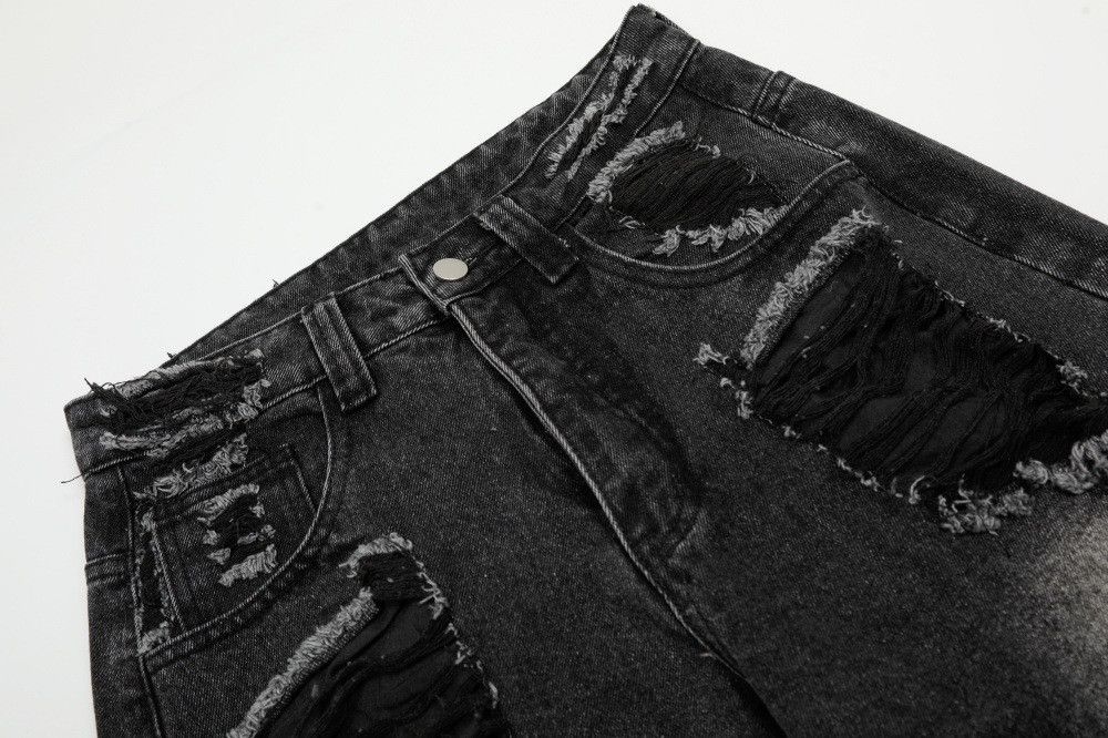 Vintage Men's punk distressed washed loose ripped jeans Size US 32 / EU 48 - 3 Thumbnail