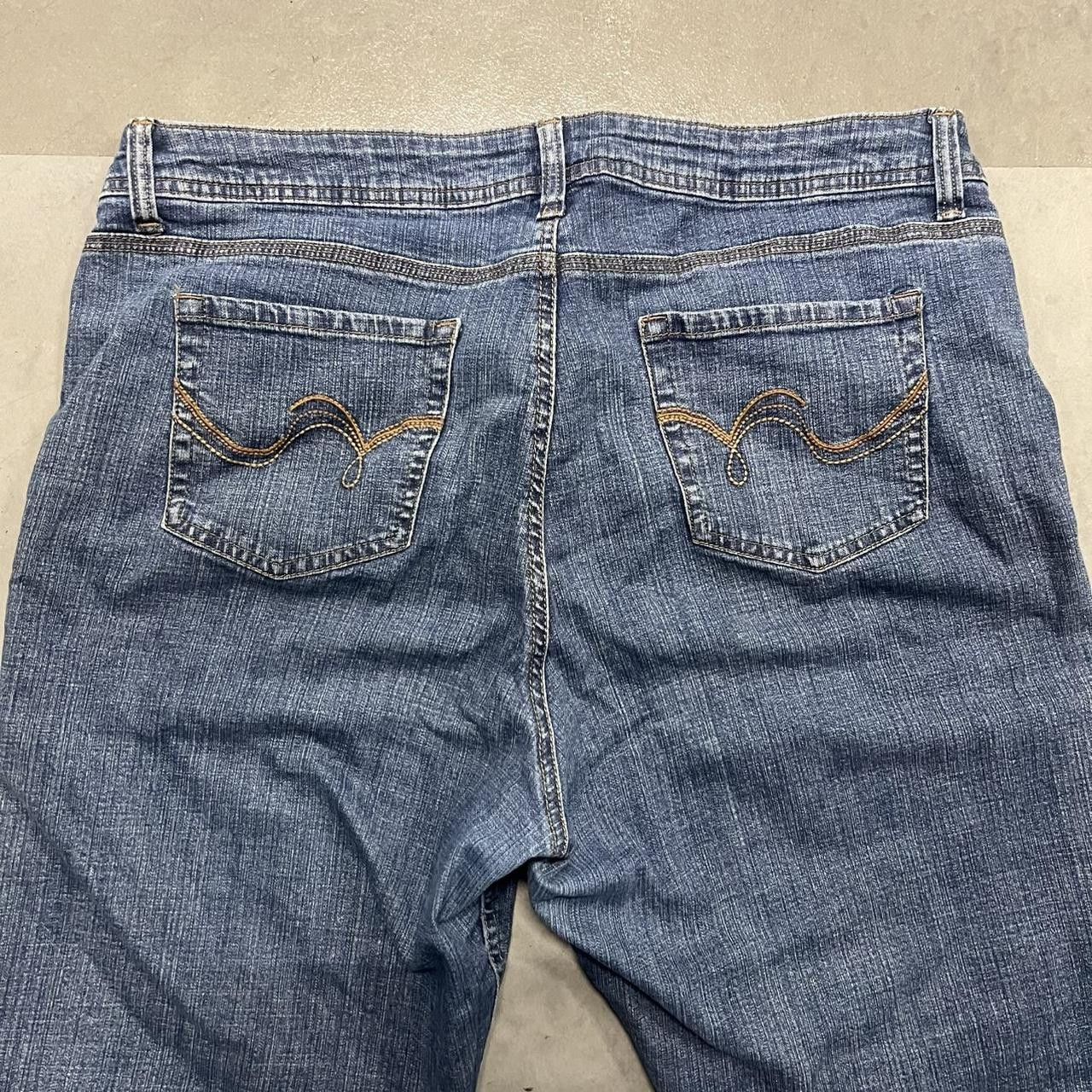 Japanese Brand × Vintage Vintage Y2K/2000s Wide Leg Blue Dark Wash Denim Jeans Size US 36 / EU 52 - 6 Thumbnail