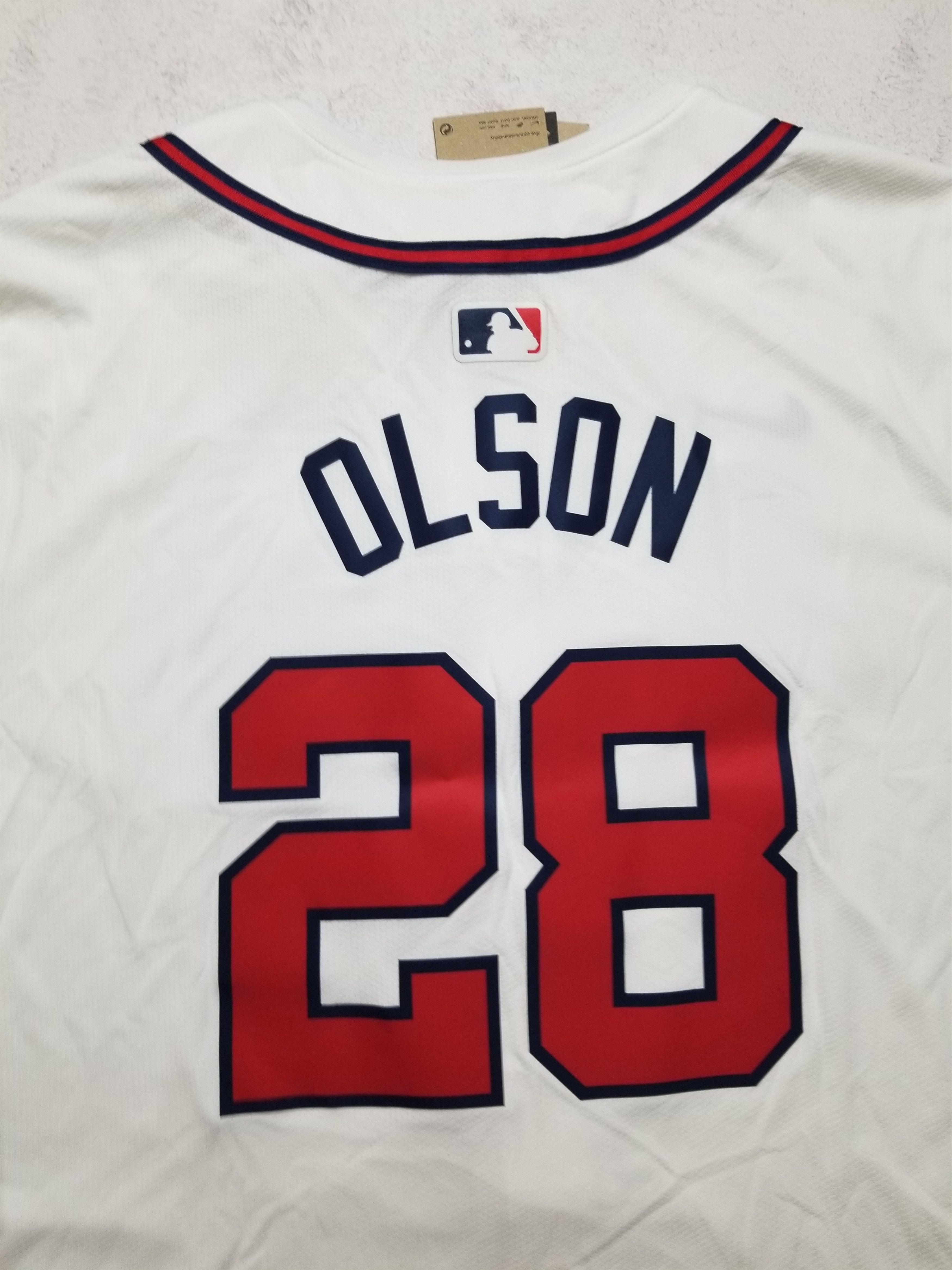 Nike New Nike Atlanta Braves Matt Olson #28 Jersey Size US XXL / EU 58 / 5 - 4 Thumbnail