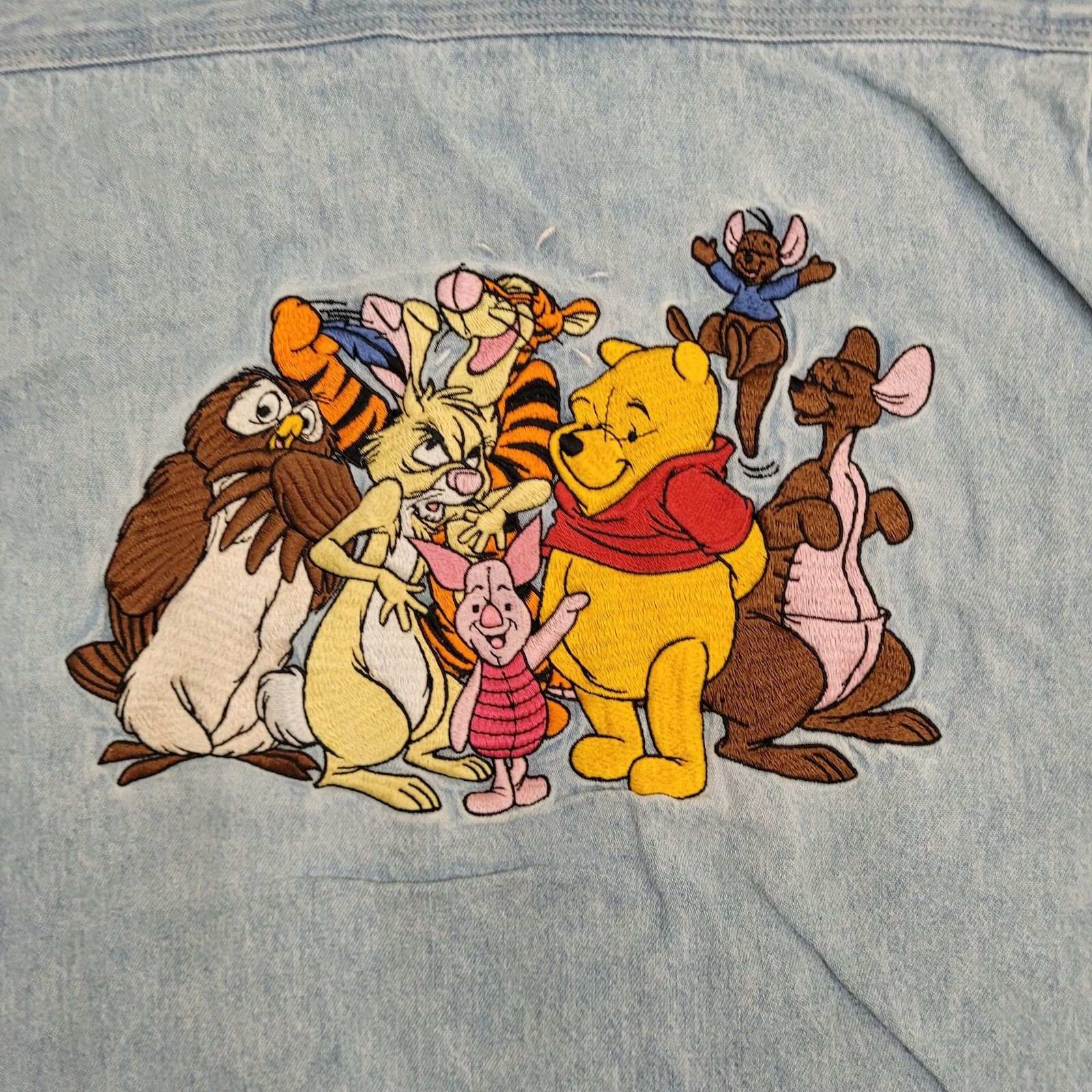 Disney Vintage Disney Winnie-the-Pooh Denim Button Shirt M/L 23x30 Size US M / EU 48-50 / 2 - 3 Thumbnail