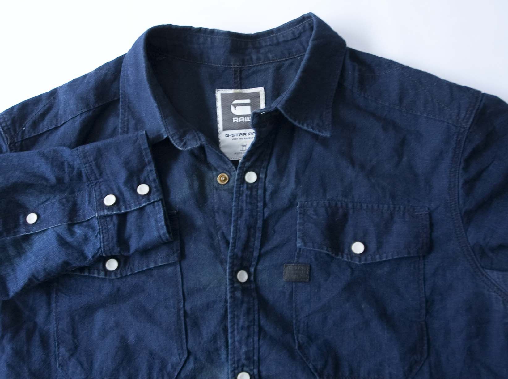 G-Star G Star Shirt Snap Button Size L /XL Dark Blue Size US XL / EU 56 / 4 - 2 Thumbnail