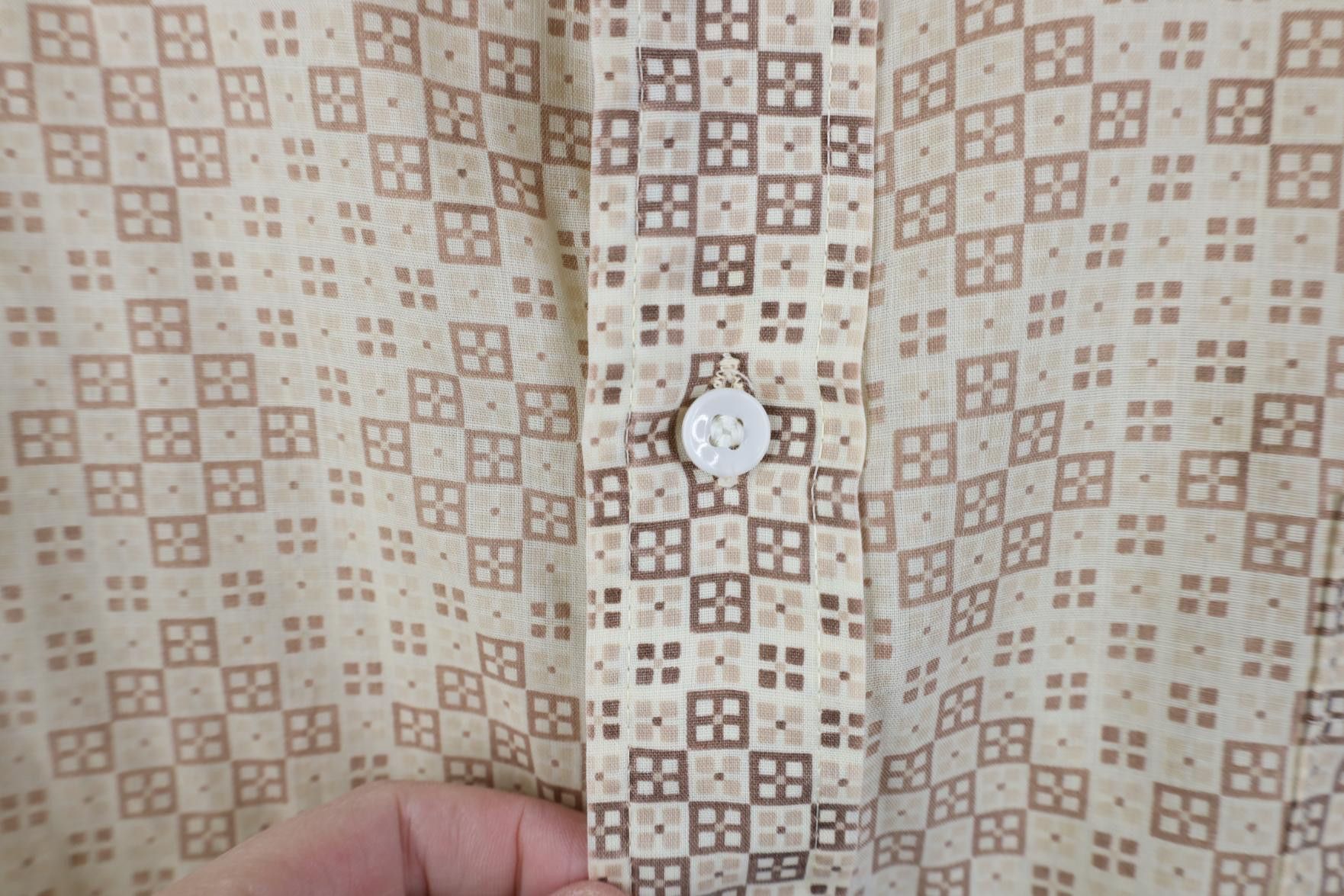 Vintage Vintage 70s Mid Century Modern MCM Dagger Button Shirt Size US M / EU 48-50 / 2 - 5 Thumbnail