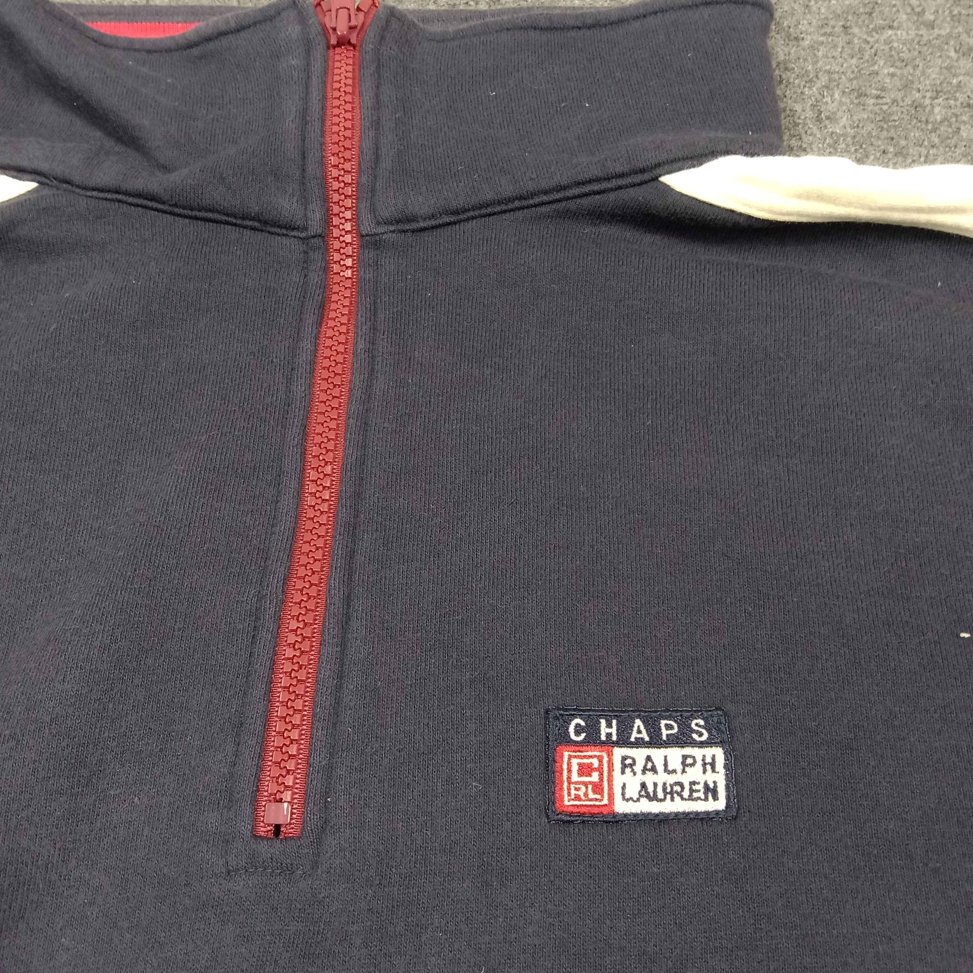 Chaps Ralph Lauren Vintage 90s Chaps Ralph Lauren Half Zipper Sweatshirt C282N5 Size US L / EU 52-54 / 3 - 2 Thumbnail
