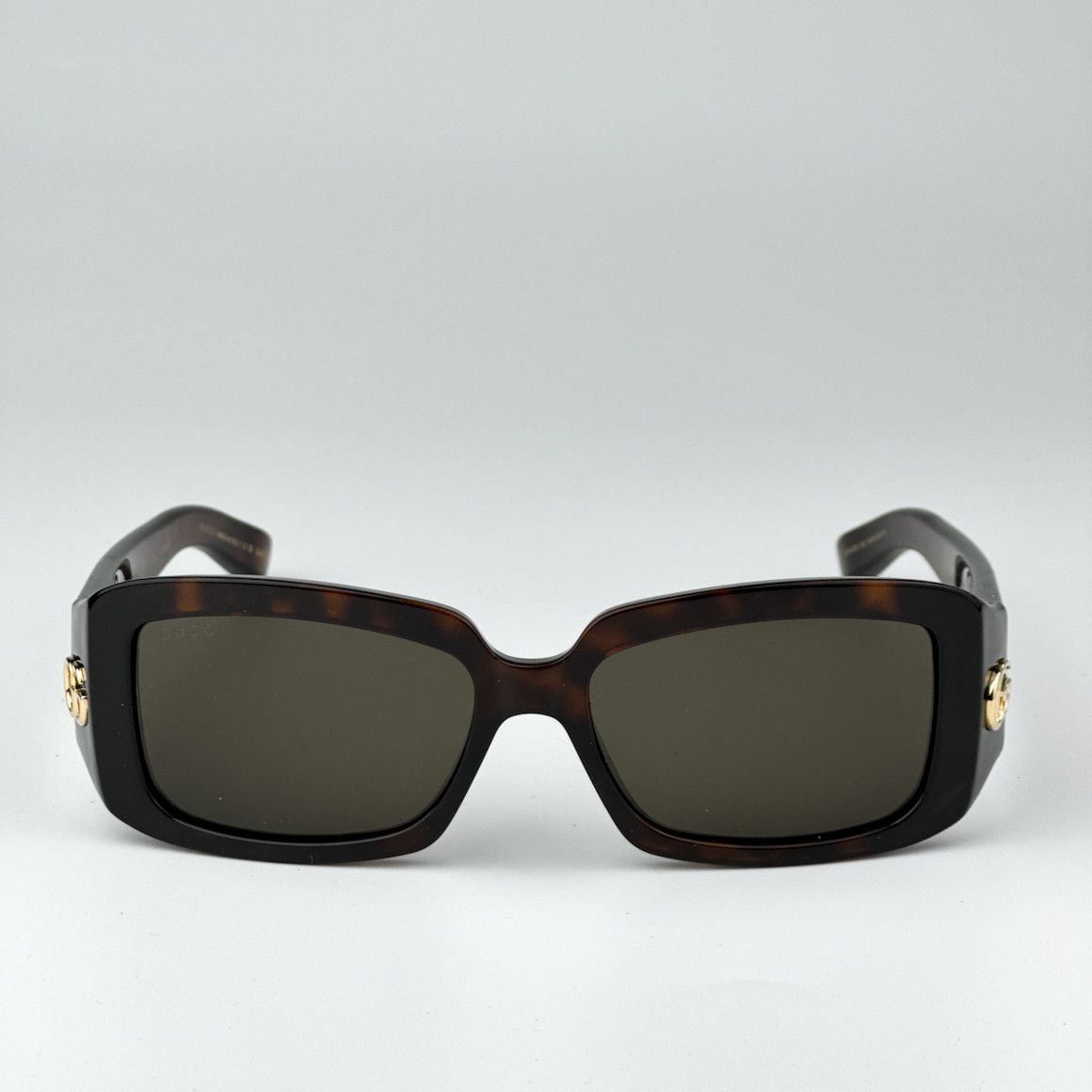 Gucci NEW Gucci GG1403S 002 Brown Unisex Rectangle Sunglasses Size ONE SIZE - 2 Thumbnail