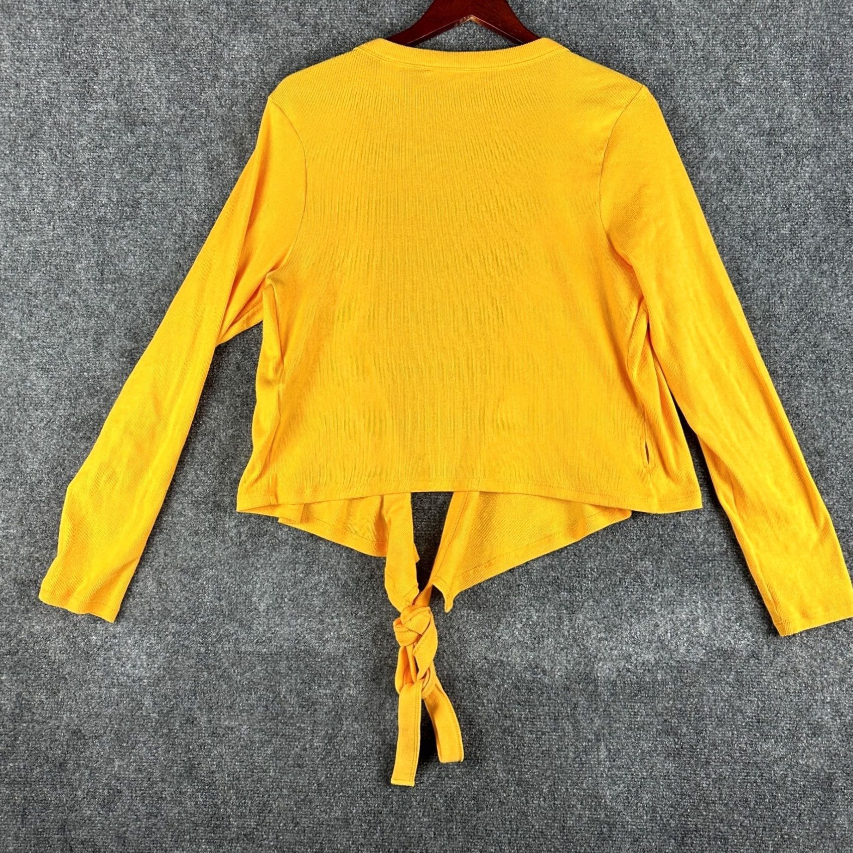 Levi's Levi's Sweater Cardigan Womens XL Yellow Cotton Blend Knit Open Tie Hem Long Sleeve V-Neck Casual Modern 90s? Size XL / US 12-14 / IT 48-50 - 6 Thumbnail