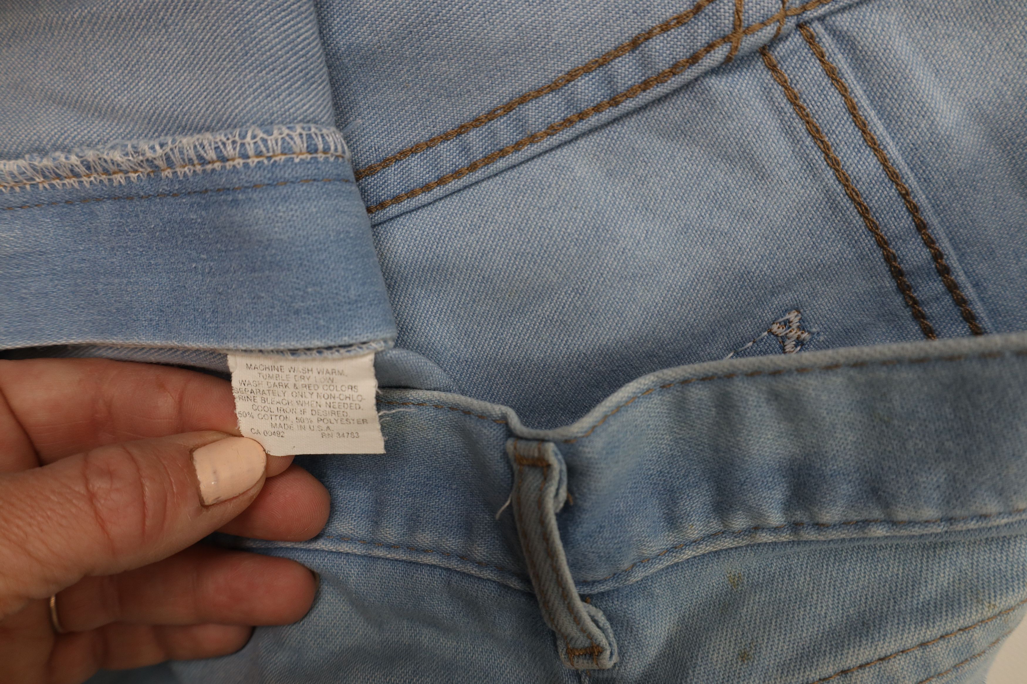 Lee × Vintage Vintage 90s Lee Distressed Straight Leg Denim Jeans Blue USA Size US 34 / EU 50 - 9 Thumbnail