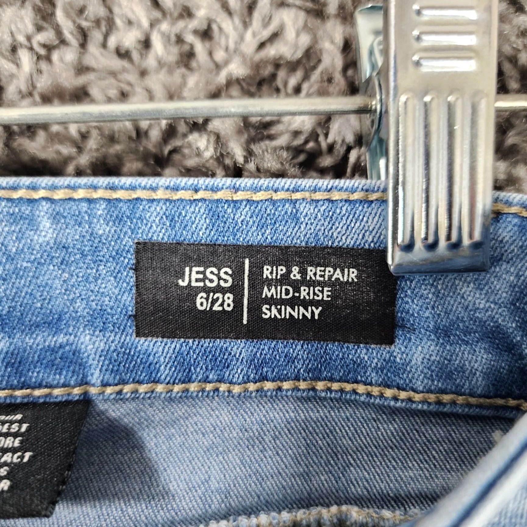 Buffalo David Bitton BUFFALO DAVID BITTON Jess Distressed Skinny Jeans Women Size 6 Blue Size 28" / US 6 / IT 42 - 4 Thumbnail