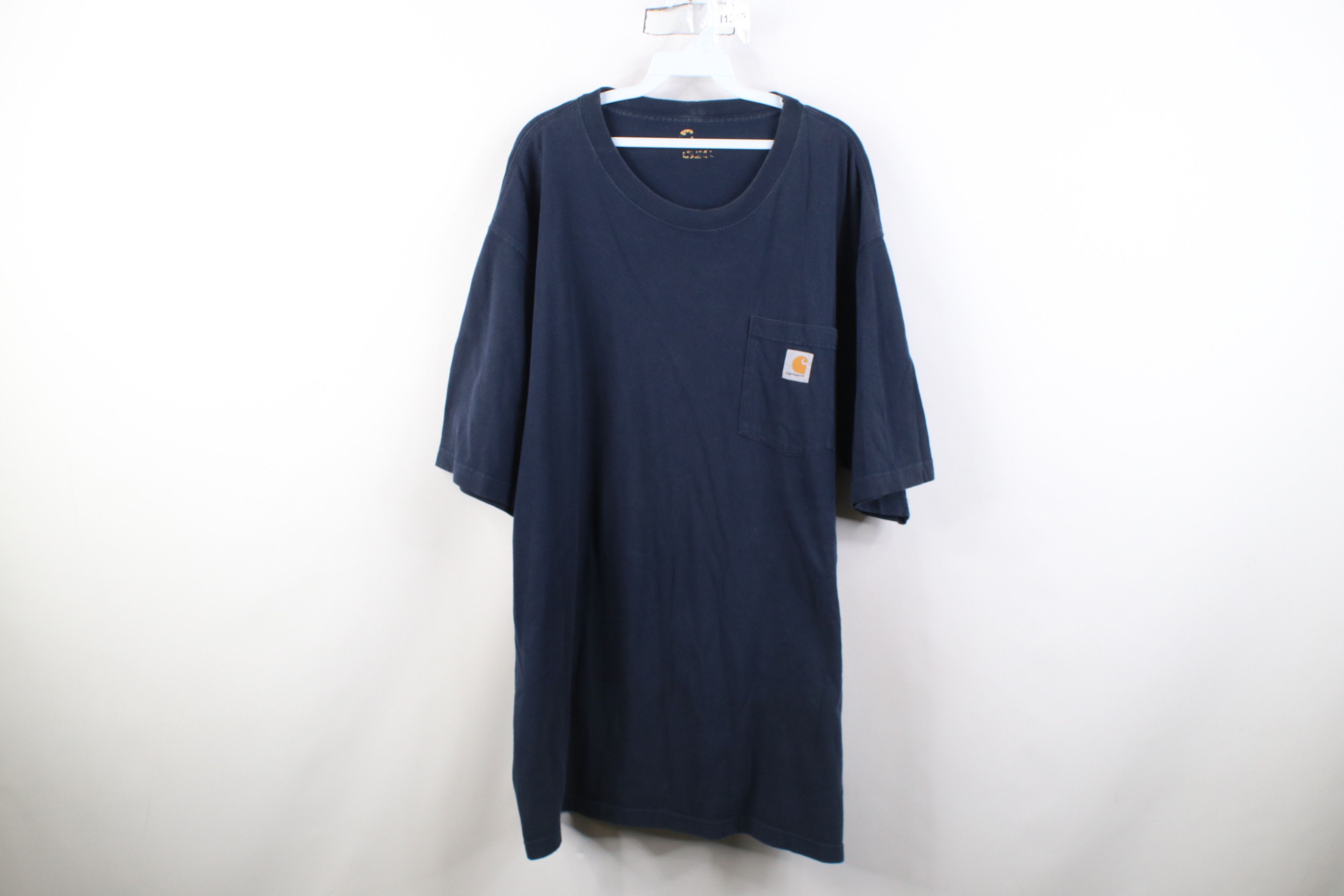 Carhartt Vintage Y2K Carhartt Heavy Pocket T-Shirt Navy Blue Cotton Size US XXL / EU 58 / 5 - 1 Thumbnail