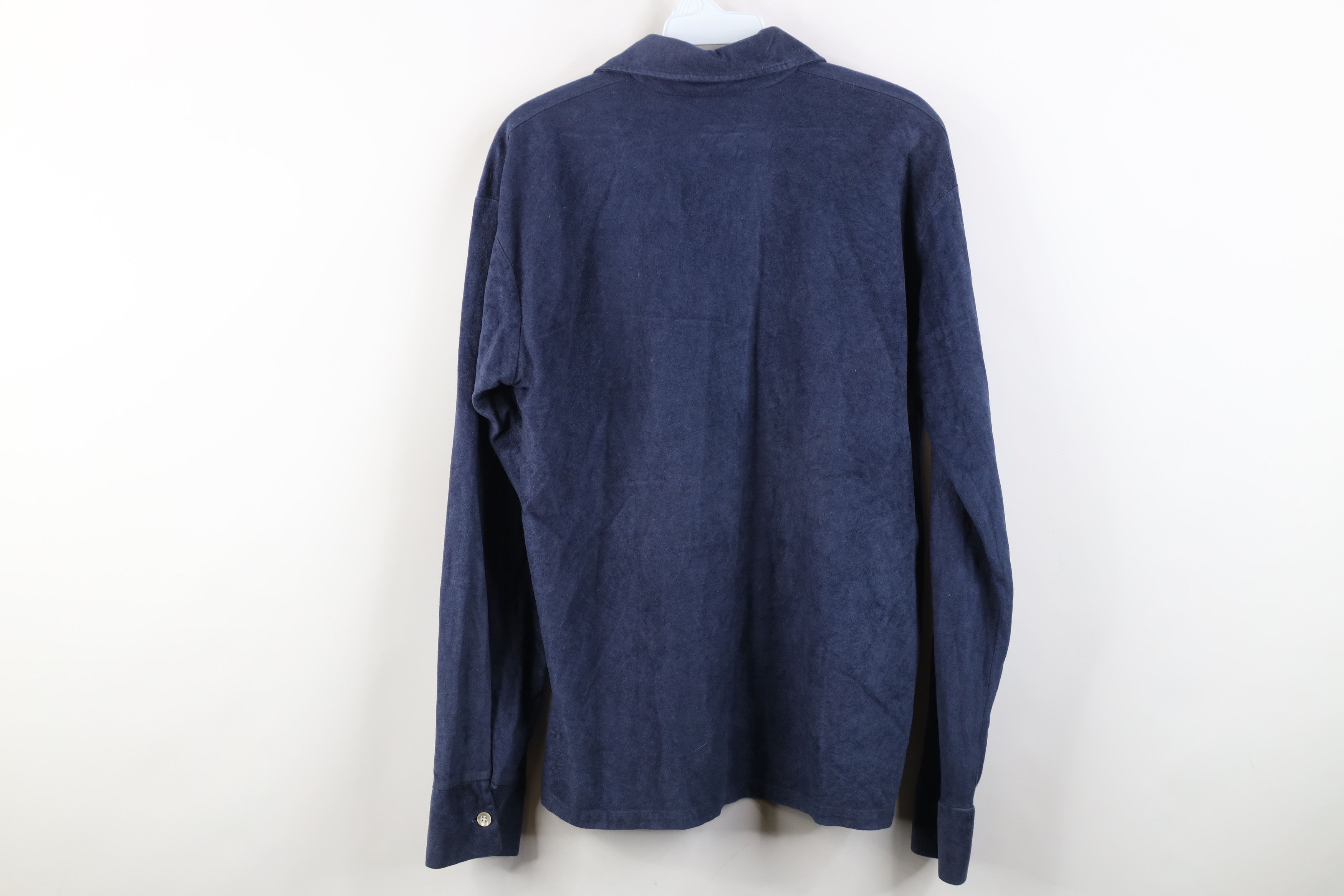Other Vintage 70s Streetwear Collar Long Sleeve Polo Blue USA Size US M / EU 48-50 / 2 - 11 Thumbnail