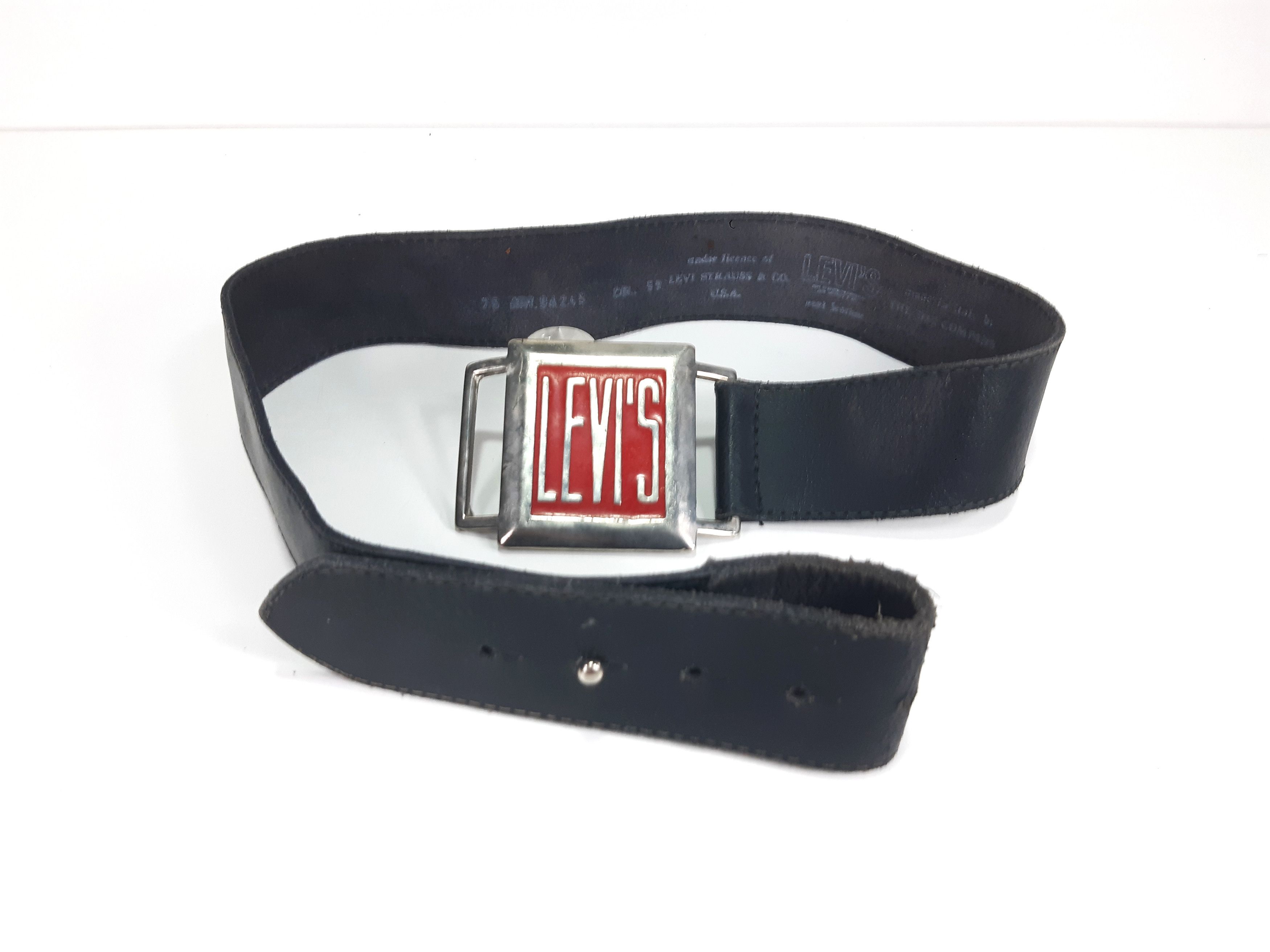 Levi's Vintage 90s LEVIS Italy Leather Belt Size ONE SIZE - 4 Thumbnail