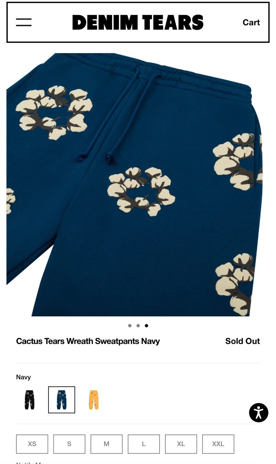 Cactus Plant Flea Market × DENIM TEARS Cactus Tears Wreath Sweats Navy Medium Size US 32 / EU 48 - 3 Thumbnail