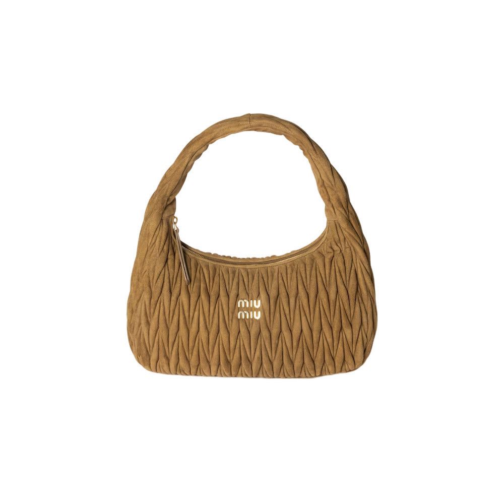 Miu Miu MIU MIU Wander Extra Large $3850 Olive Green Suede Hobo Bag Size ONE SIZE - 1 Thumbnail