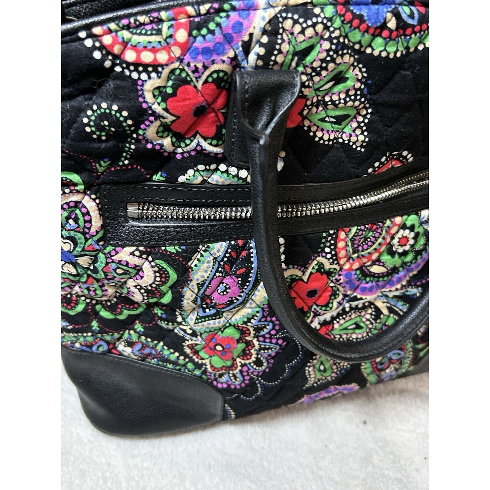 Vera Bradley Vera Bradley Kiev Paisley Convert Purse Tote Leather Trim Size ONE SIZE - 5 Thumbnail