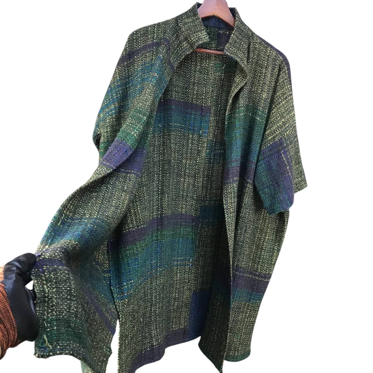 Japanese Brand JAPANESE MINIMALIST BUTTONLESS TWEED COLORBLOCK SHORTSLEEVE Size US M / EU 48-50 / 2 - 7 Thumbnail
