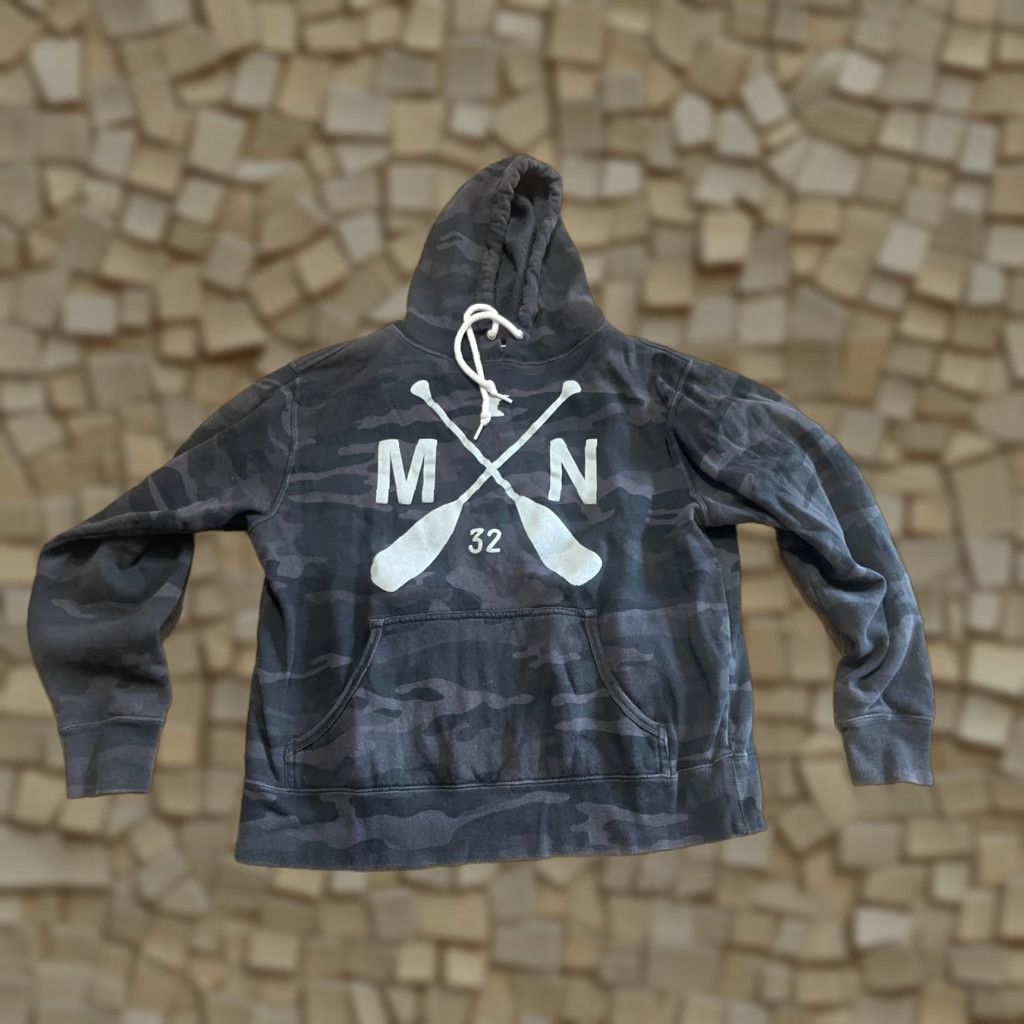 Vintage Sota Clothing Hoodie Womens Small Black Camouflage Pullover Logo Casual Modern Regular Fit Size S / US 4 / IT 40 - 1 Thumbnail