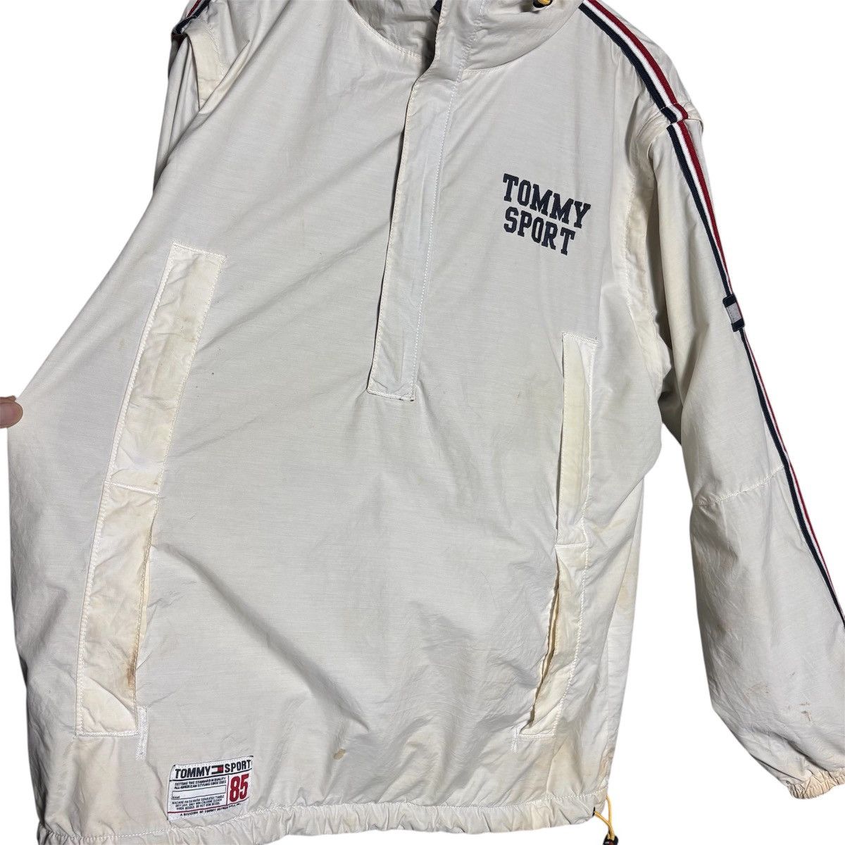 Tommy Hilfiger × Vintage Vintage 90s Tommy Hilfiger Sport Half Zip Hoodie Jacket Size US L / EU 52-54 / 3 - 10 Thumbnail