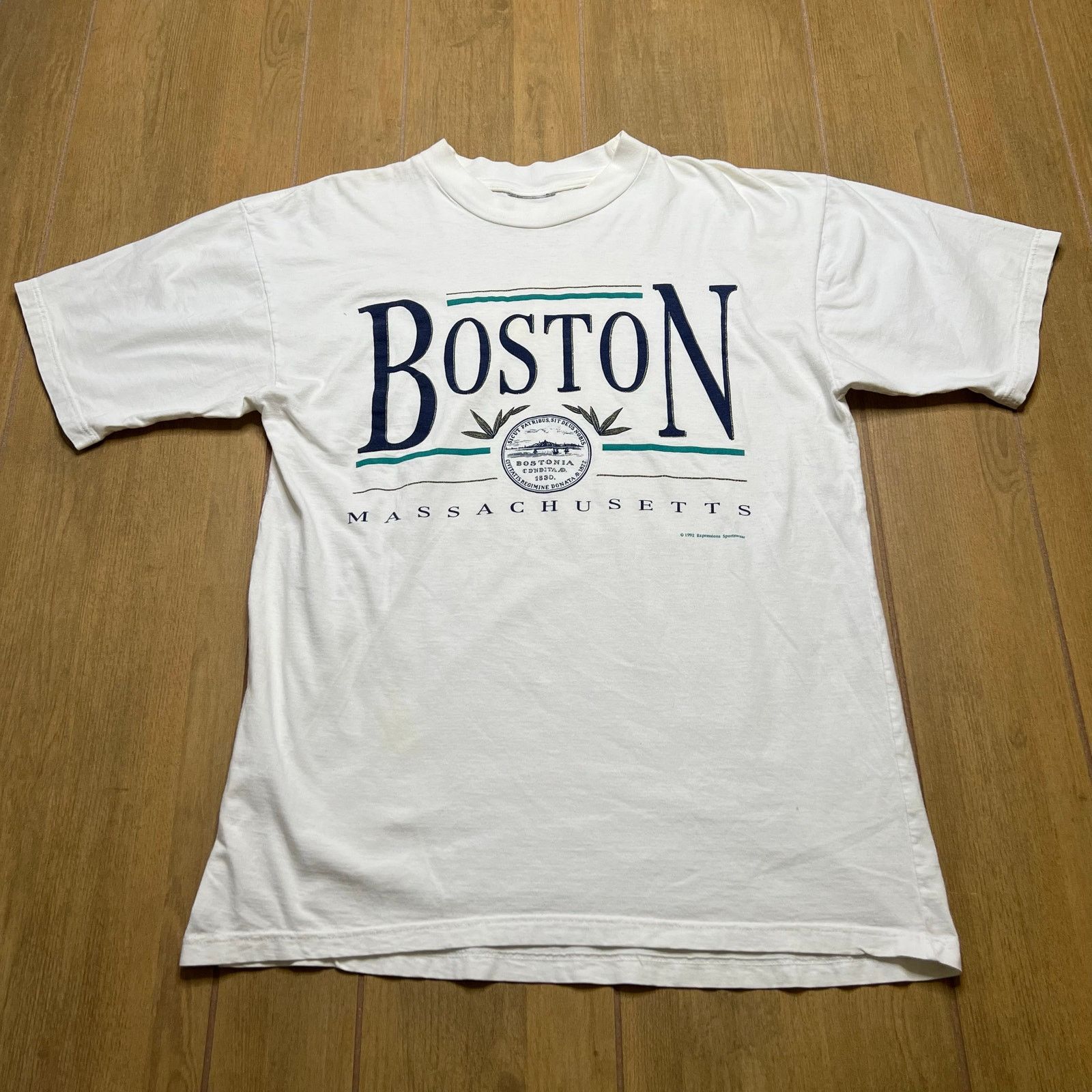 Vintage Vintage 90s M/L Boston Massachusetts Tourist Single Stitch Size US M / EU 48-50 / 2 - 1 Thumbnail