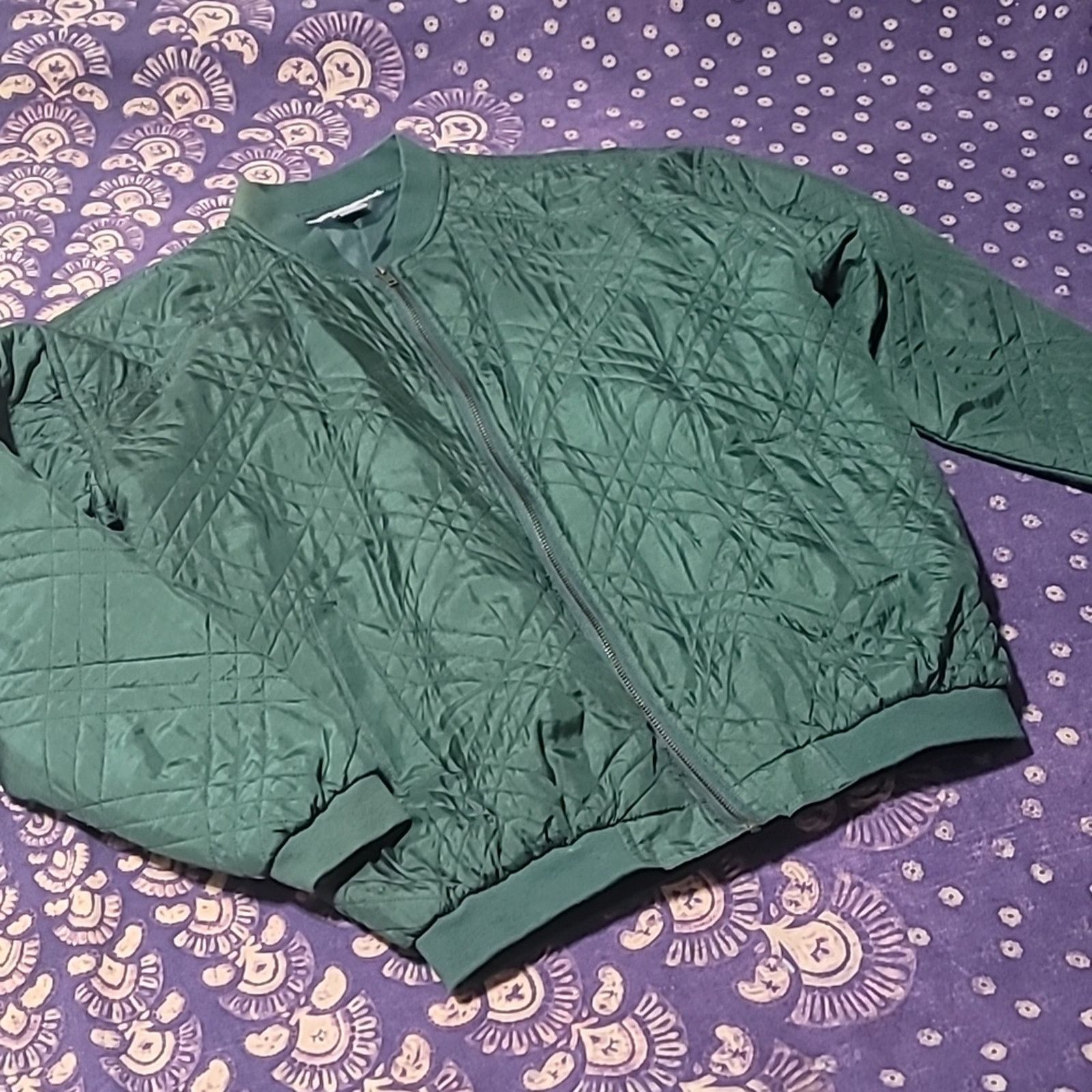 Robert Stock Rico y Suave Silk Quilted Bomber Jacket 90s-supreme Size L / US 10 / IT 46 - 1 Thumbnail