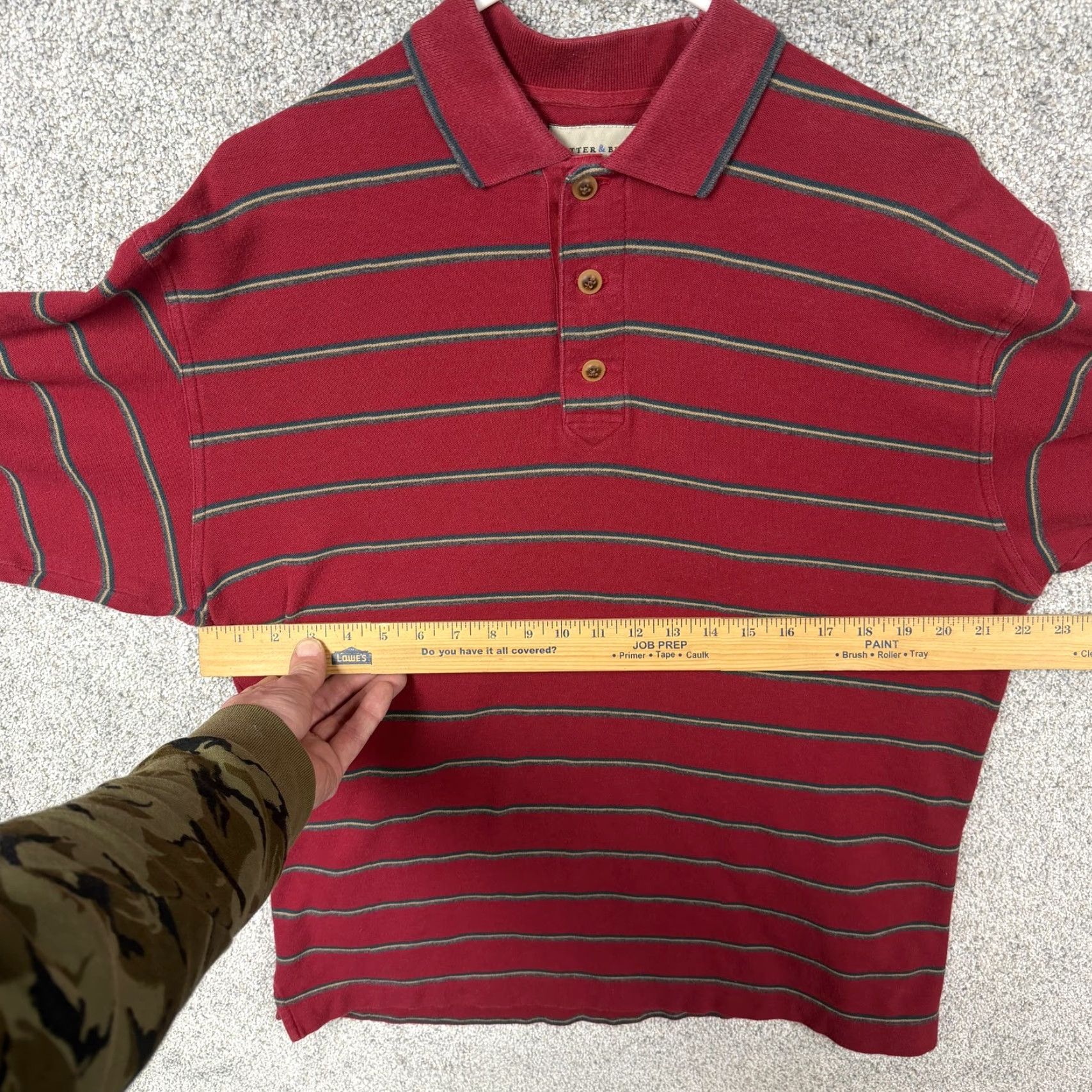 Cutter & Buck Cutter & Buck Polo Shirt Mens M Red Striped Long Sleeve Coastal Grandpacore Y2K Size US M / EU 48-50 / 2 - 4 Thumbnail