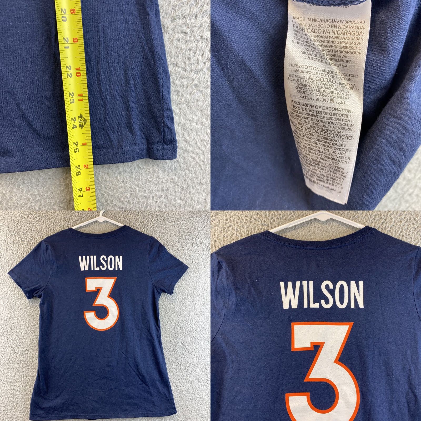 NFL NFL BRONCOS Shirt Women’s V-Neck Short Sleeve Small Navy Blue T-Shirt 71-46 Size S / US 4 / IT 40 - 8 Thumbnail