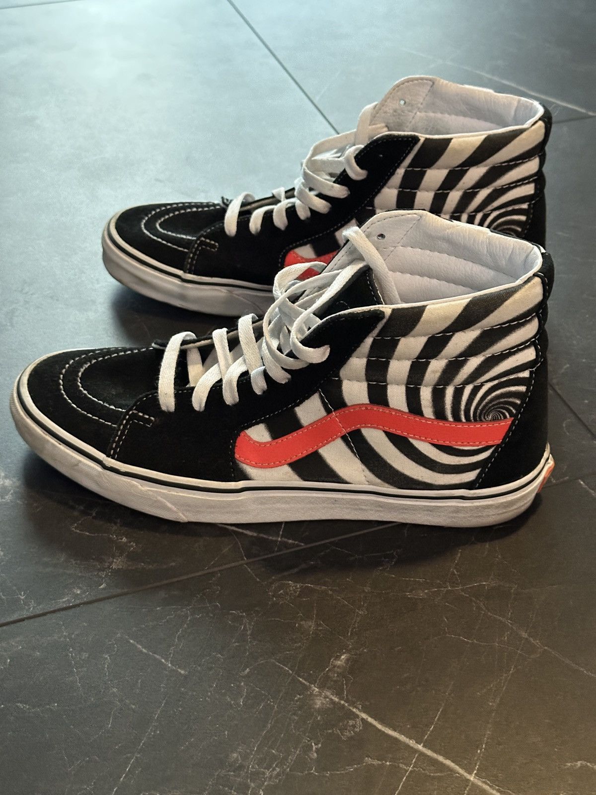 Vans Vans Sk8-Hi Zebra Stripe Black White Men’s 10.5 Size US 10.5 / EU 43-44 - 4 Thumbnail